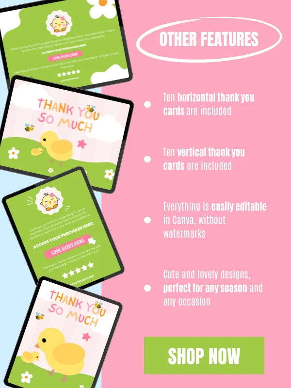 PLR/MRR Garden Thank You Card Templates product image (8)