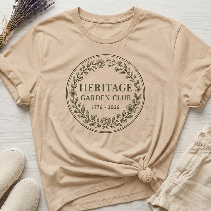 America 250: "Heritage Garden Club" Organic T-Shirt product image (1)