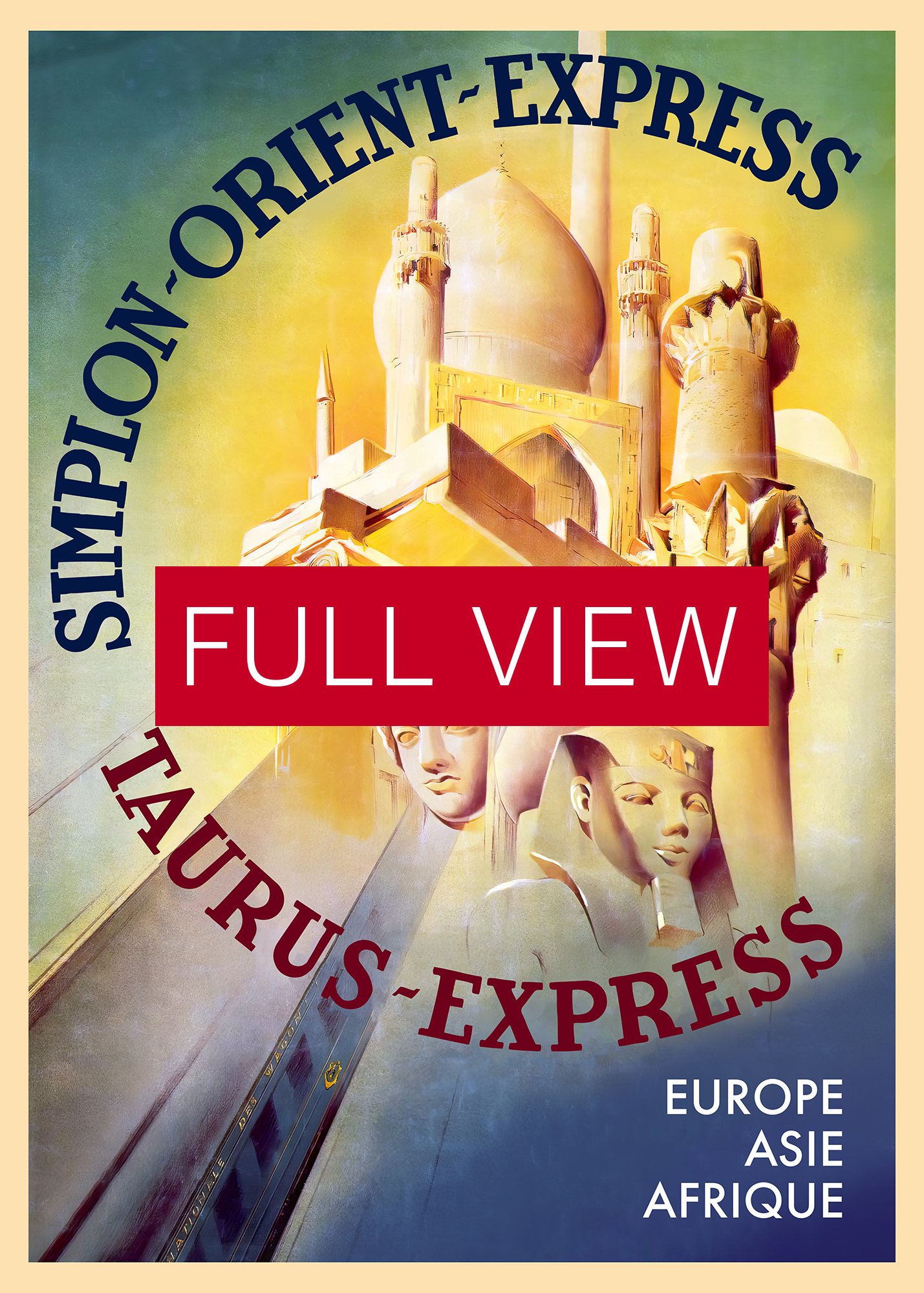 Simplon Orient Express, Taurus Express, Egypt, Turkey — retro vintage travel poster, retro travel art, retro travel wall art product image (3)