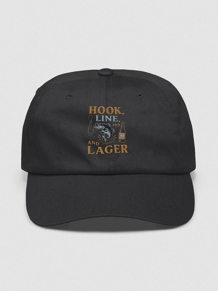Hook, Line, & Lager Dad Hat – Funny Fishing Cap product image (1)