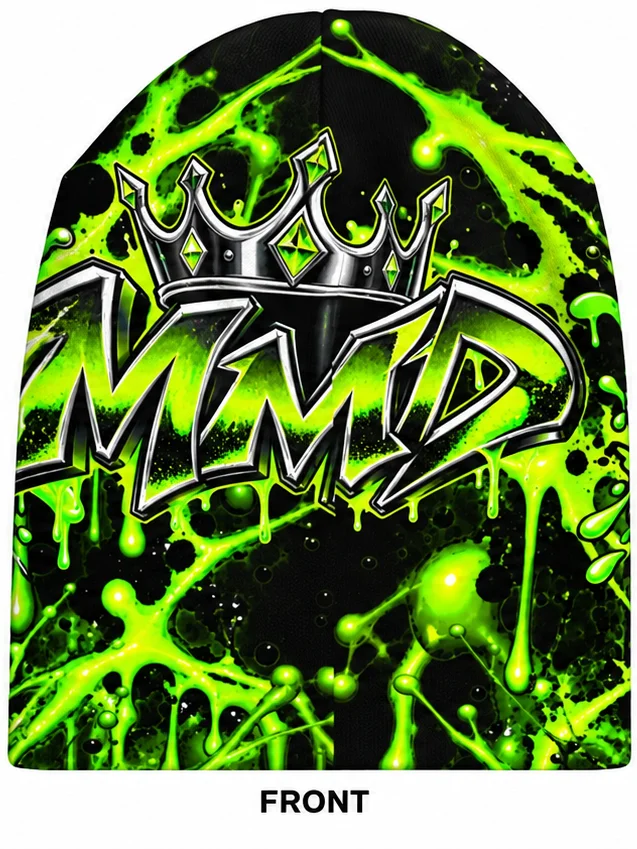 MMD Neon Slime Crown Graphic Beanie product image (3)