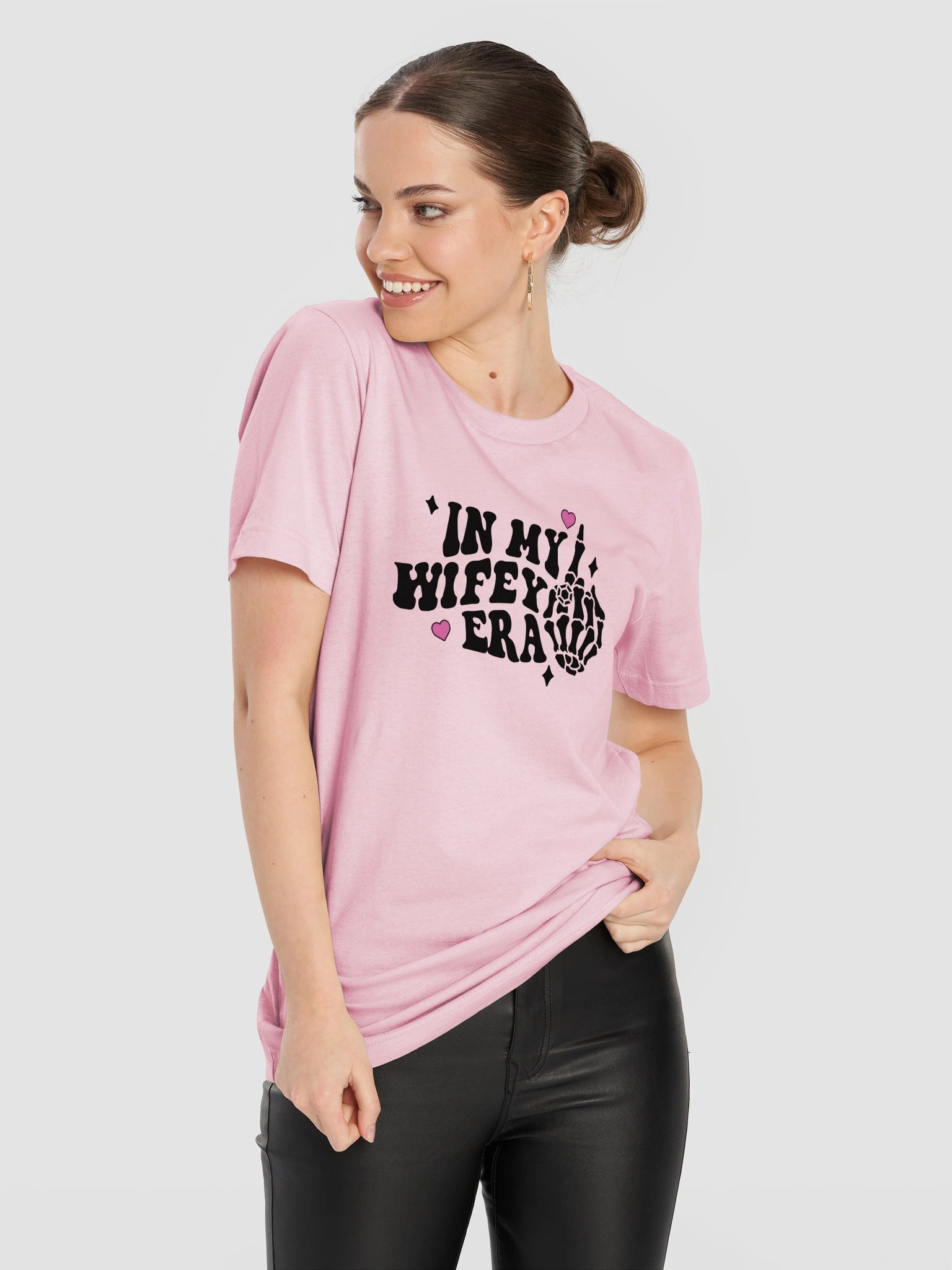In My Wifey Era T-Shirt | Bride-to-Be Skeleton Hand Tee product image (2)