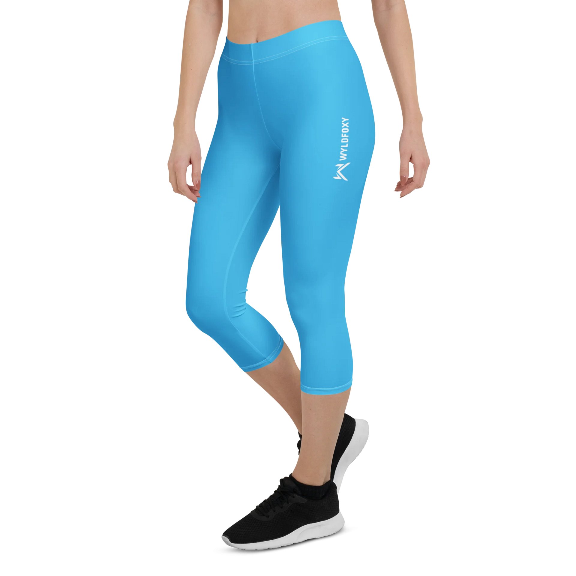 WyldFoxy Aqua Blue Capri Leggings product image (6)