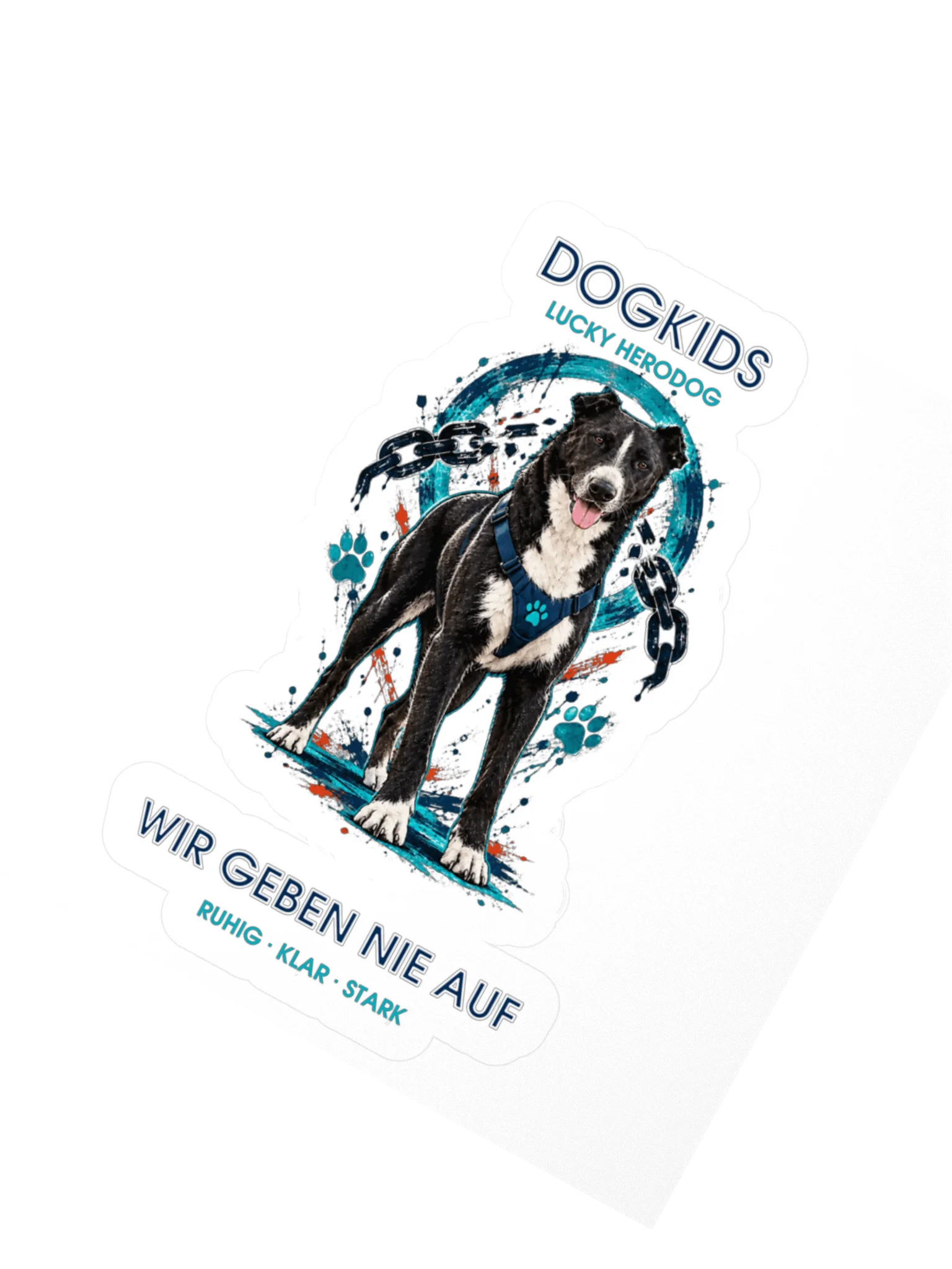 DogKids Wir geben nie auf Sticker – Lucky HeroDog product image (2)