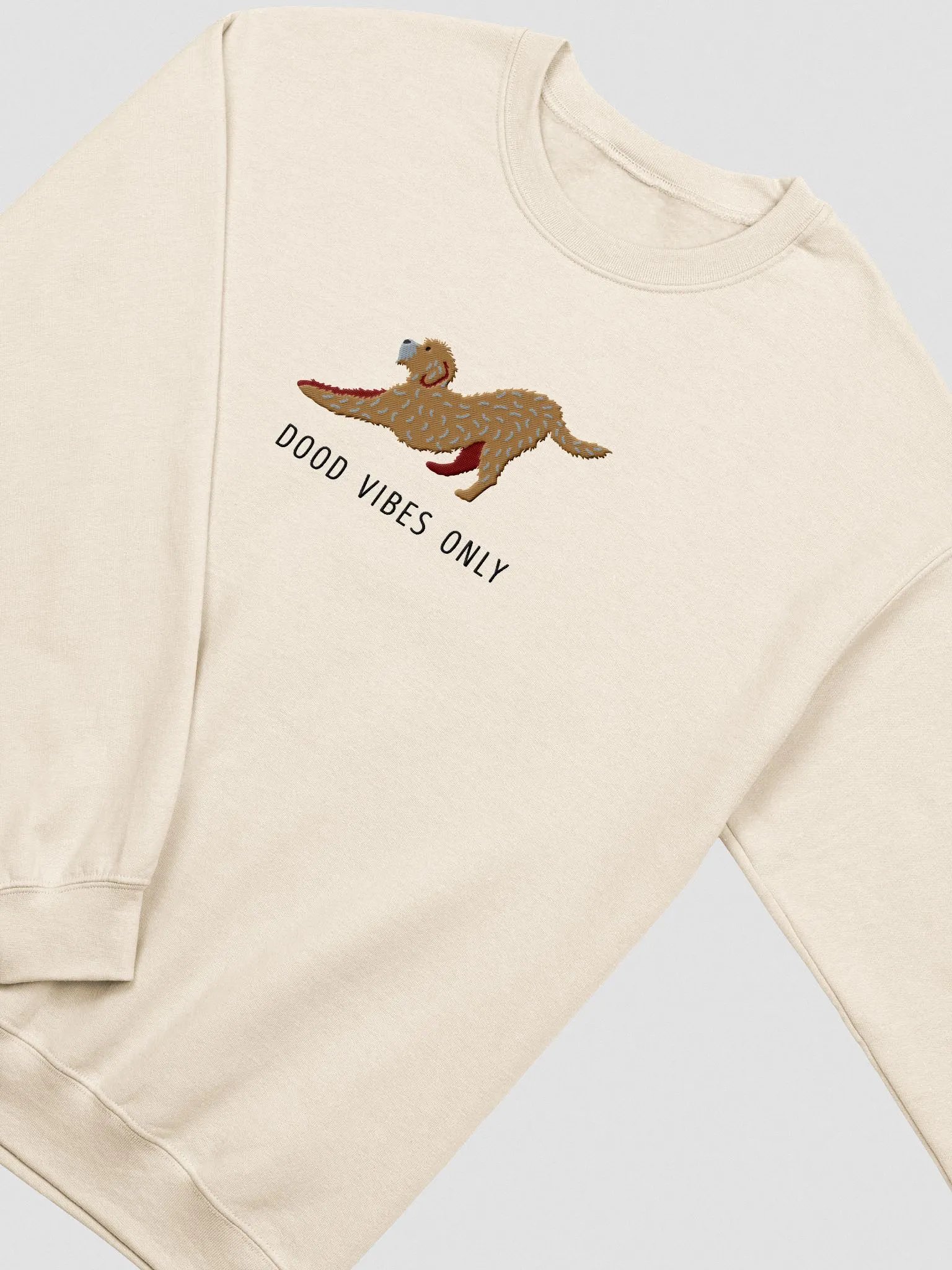 Dood Vibes Only Sweatshirt (Embroidered) of a Golden Doodle product image (5)