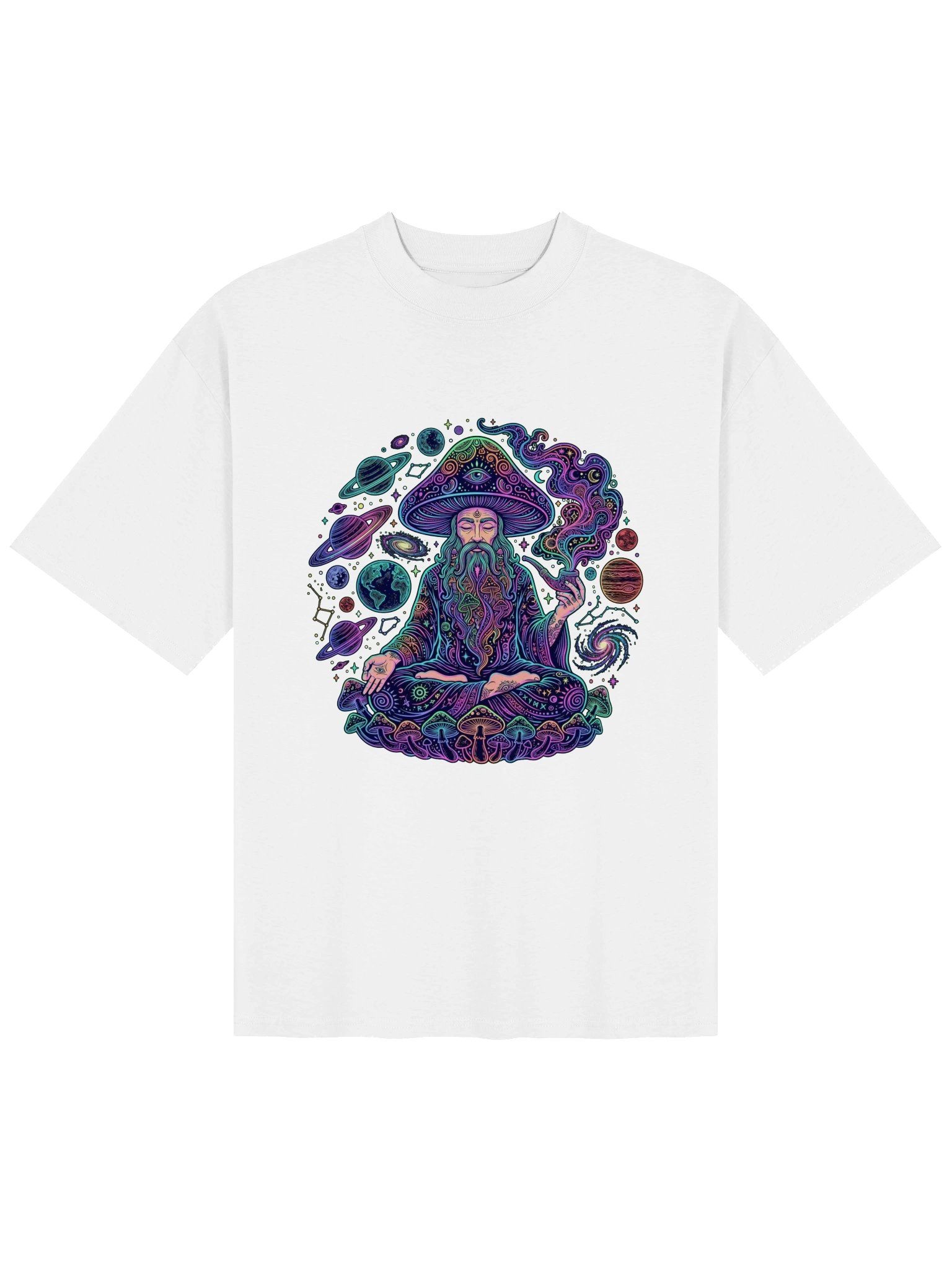 Meditating Mushroom Wizard T-Shirt product image (1)