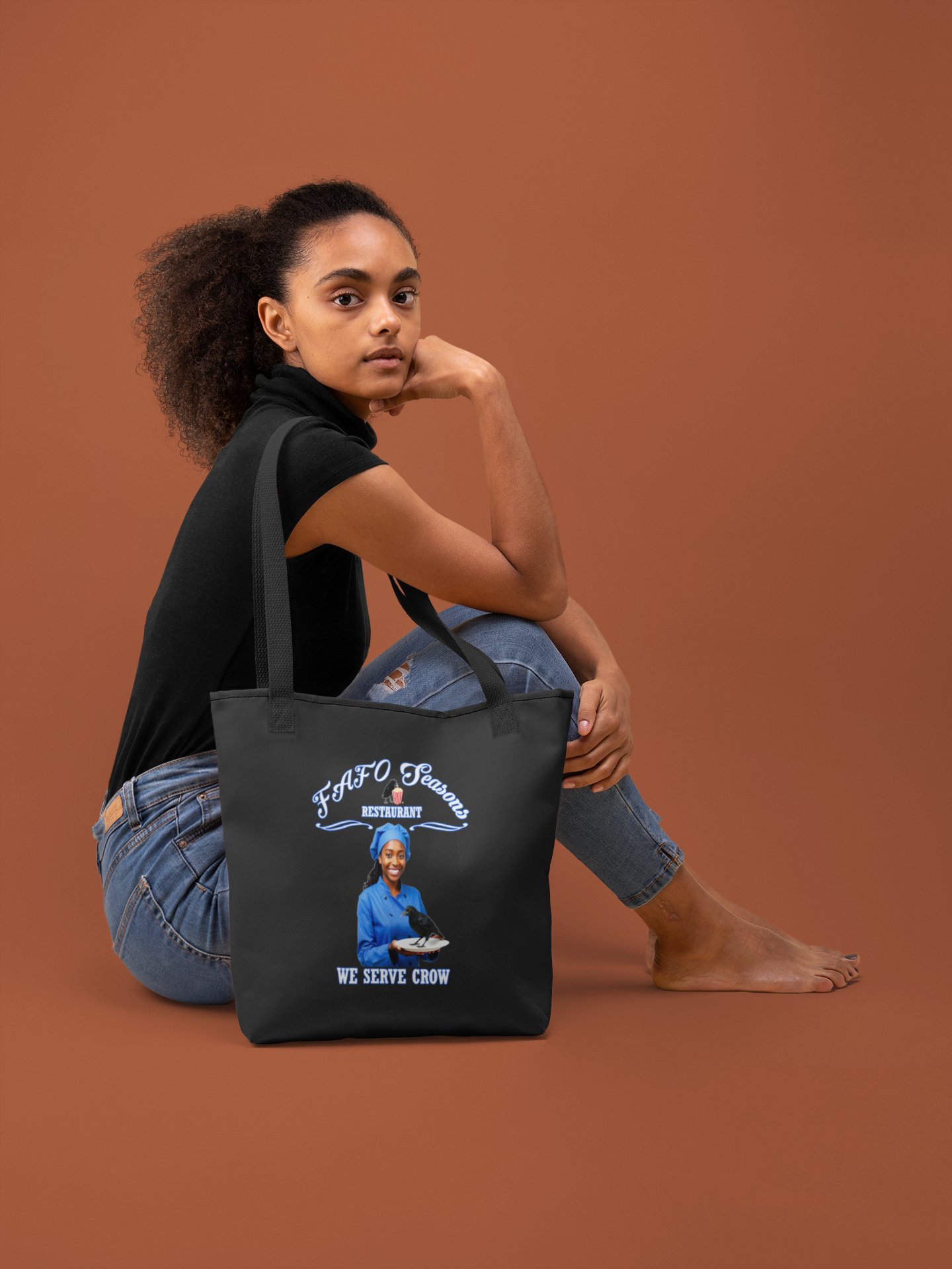 FAFO Seasons 92 Percent Tote Bag - Black Women Canvas Bag product image (1)