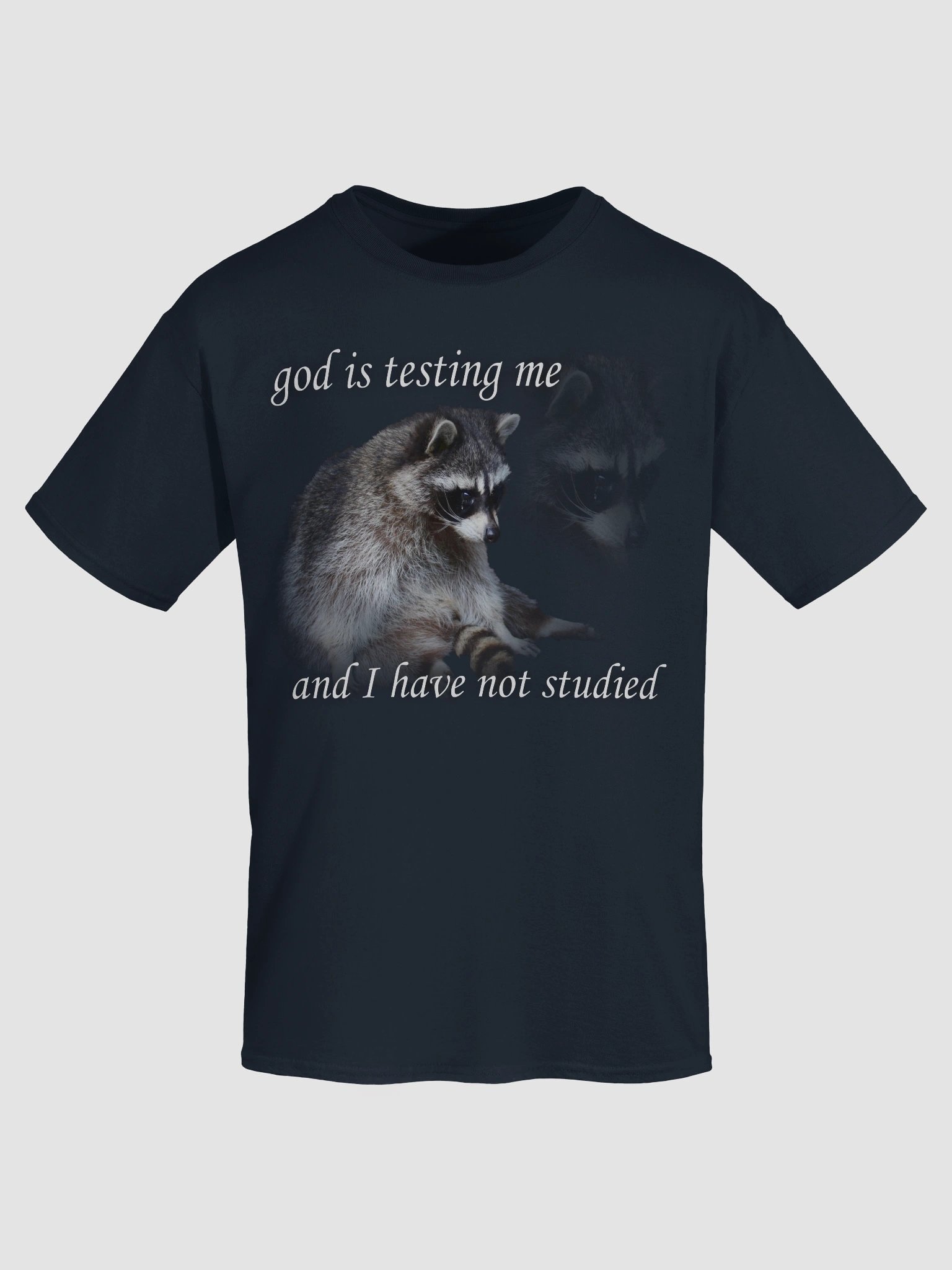 God is Testing Me Raccoon T-shirt product image (5)