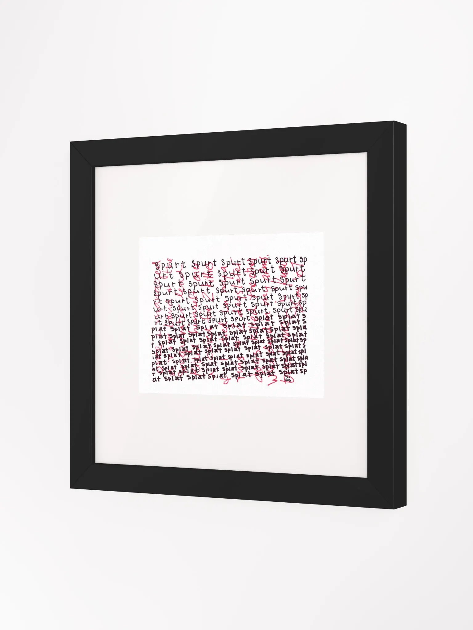 spurt splat Panel Card Print Framed product image (3)
