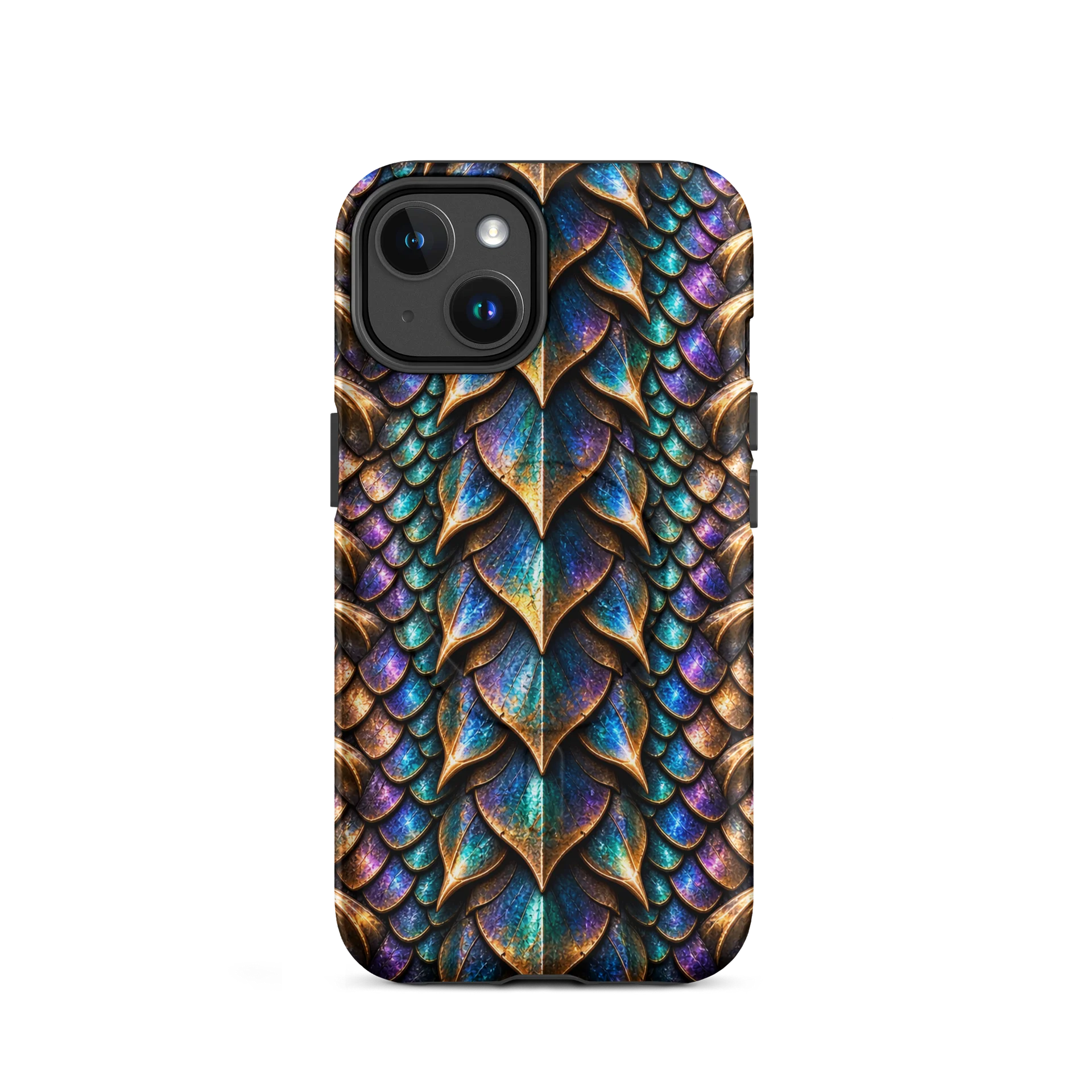 Cosmic Dragon Scales - MagSafe Tough iPhone Case - Colorful Fantasy Dragon Design product image (2)