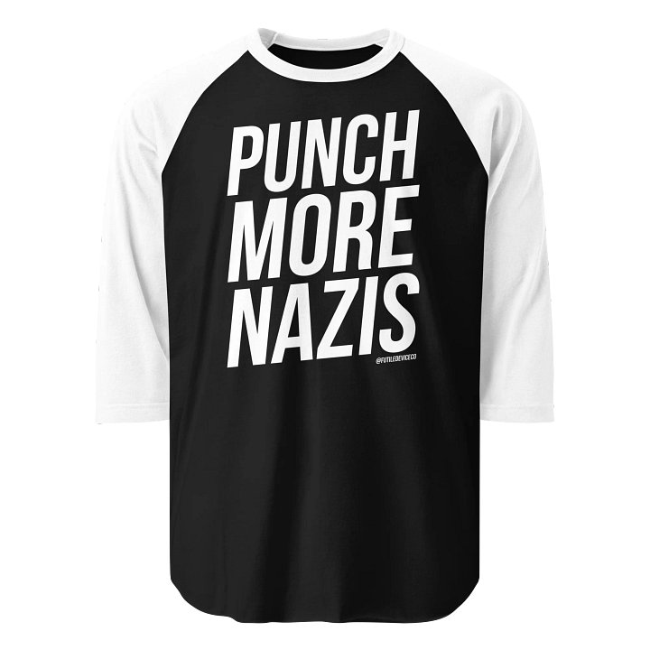 FUTILE DEVICE: PUNCH MORE NAZIS (BASEBALL TEE) product image (1)