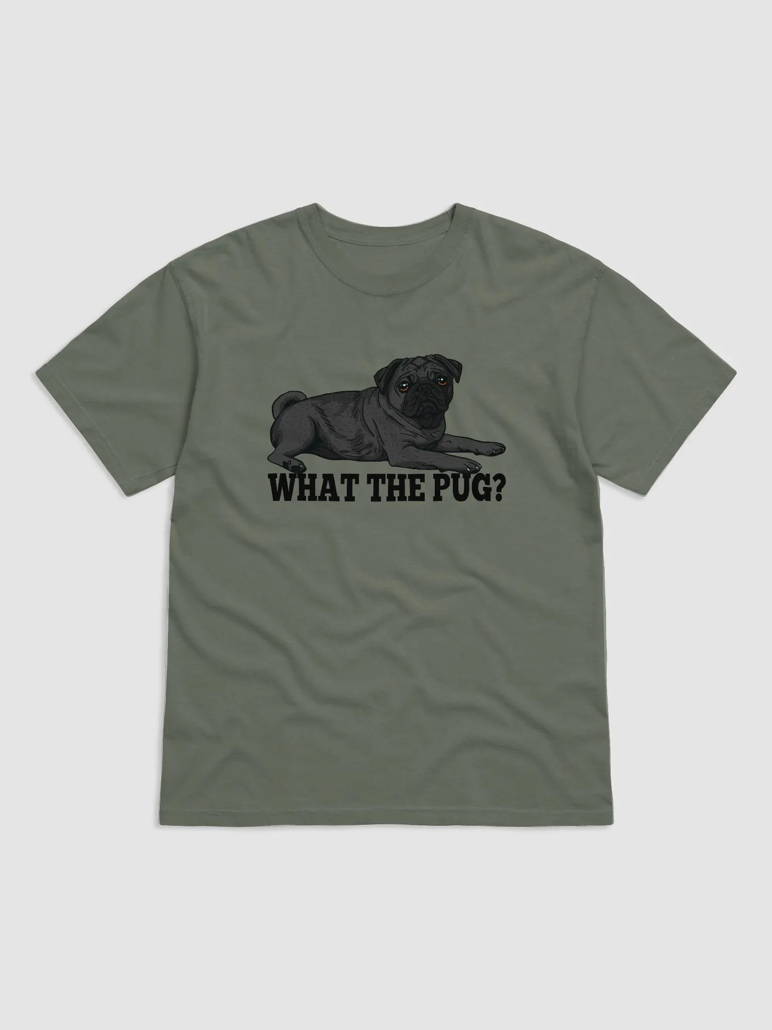 What the Pug T-Shirt of a Pug(Black) | Funny T-Shirt for Pug Paw-rents product image (1)