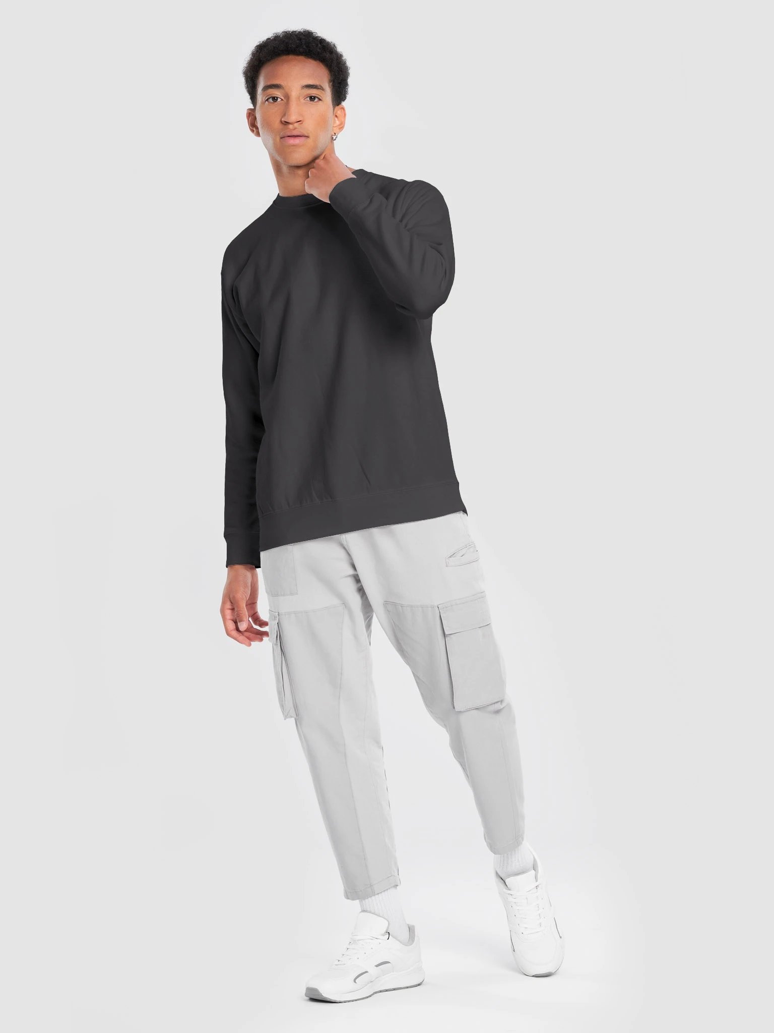 Plain Color Charcoal Heather Sweatshirt product image (3)