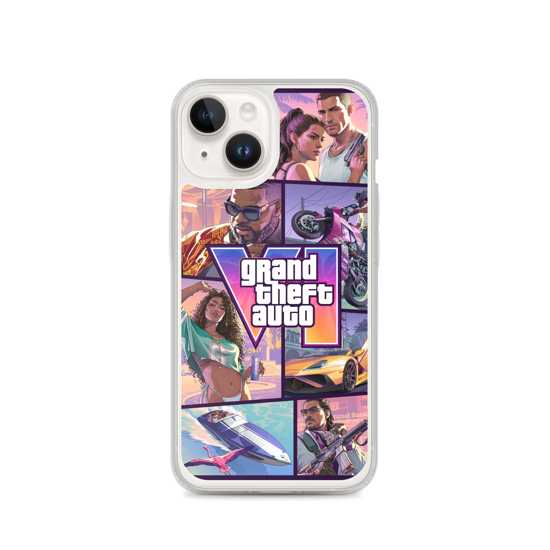 GTA VI Cover Art iPhone Case / Back Cover - Fan Design product image (1)