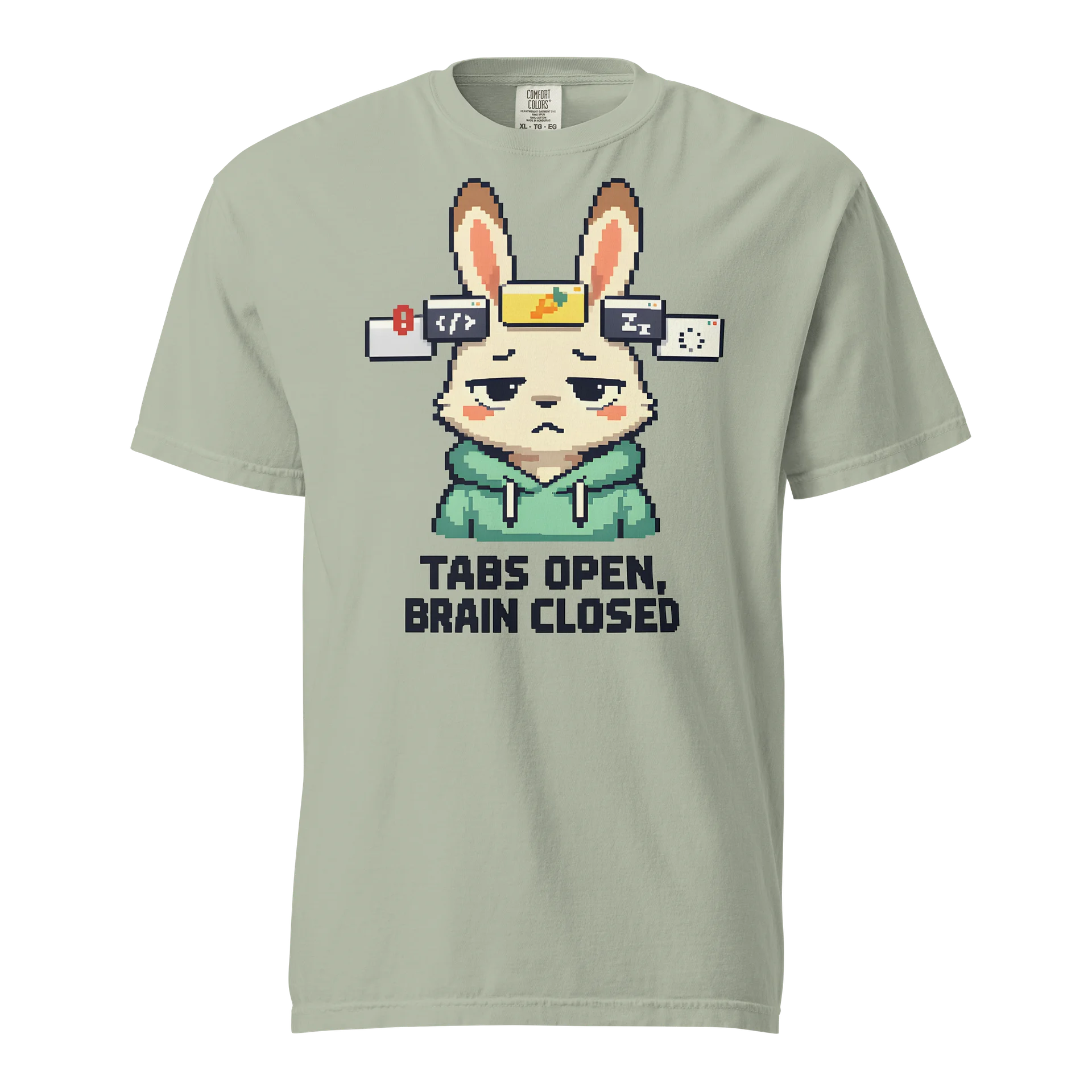 Tabs Open, Brain Closed Rabbit T-Shirt product image (1)