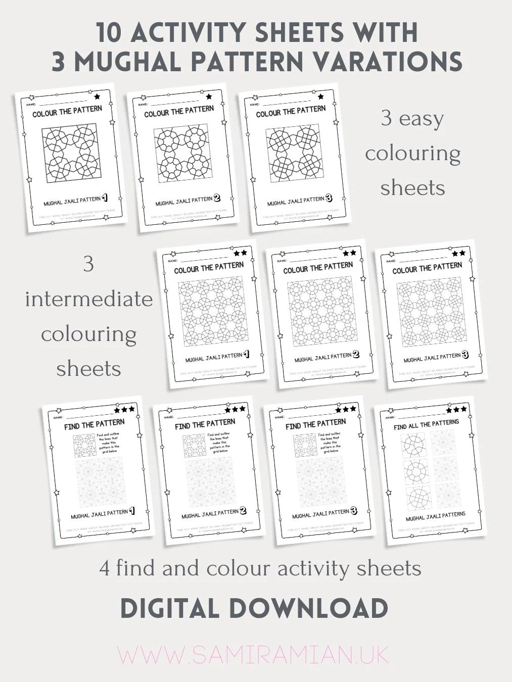Mughal Jaali Activity Sheets product image (1)