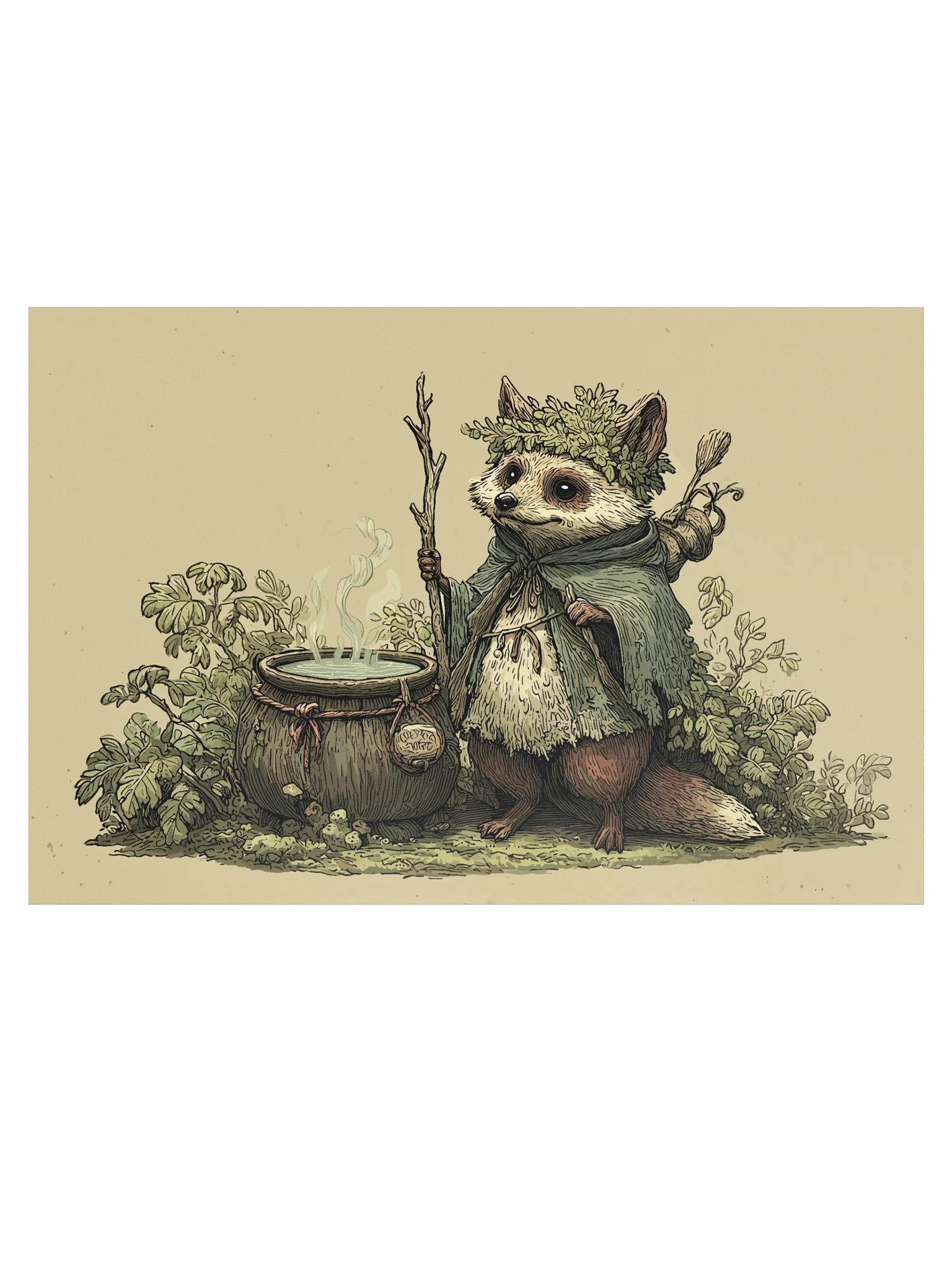 Woodland Brewer – Fantasy Herbal Alchemy Poster product image (1)