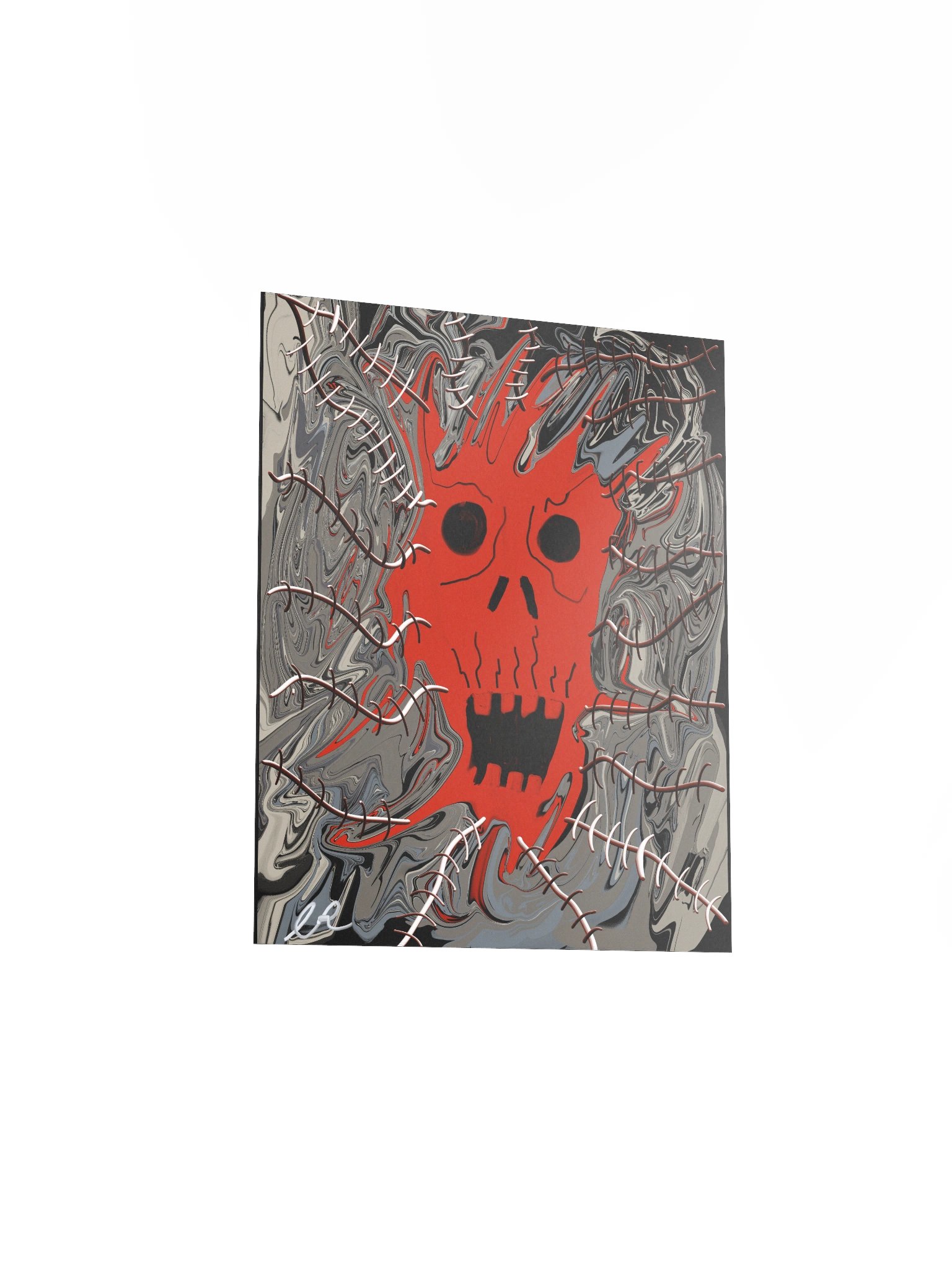 Marbled Stitched Skull Poster product image (9)