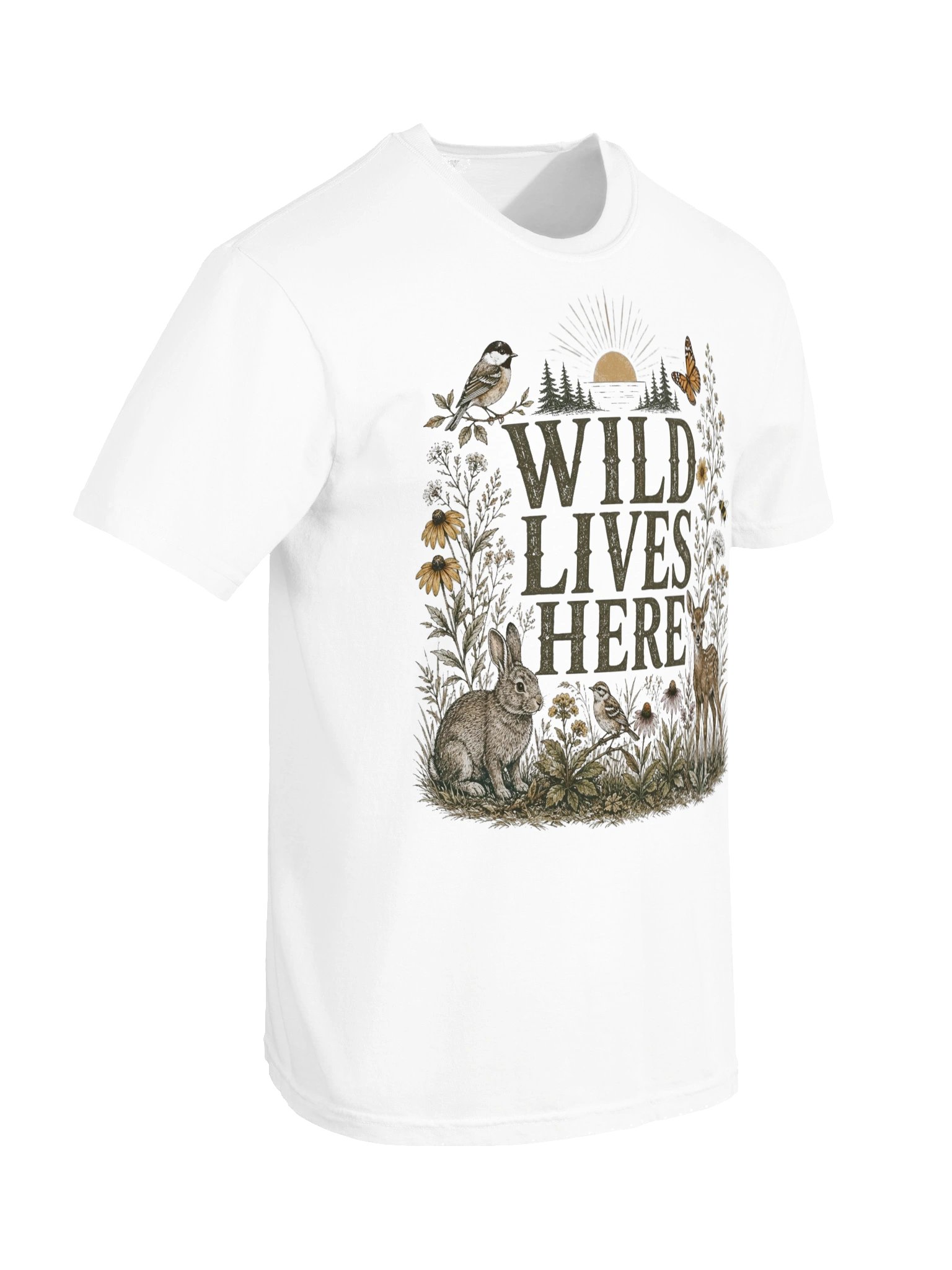 Wild Lives Here T-Shirt | Vintage Wildlife & Nature Shirt product image (28)