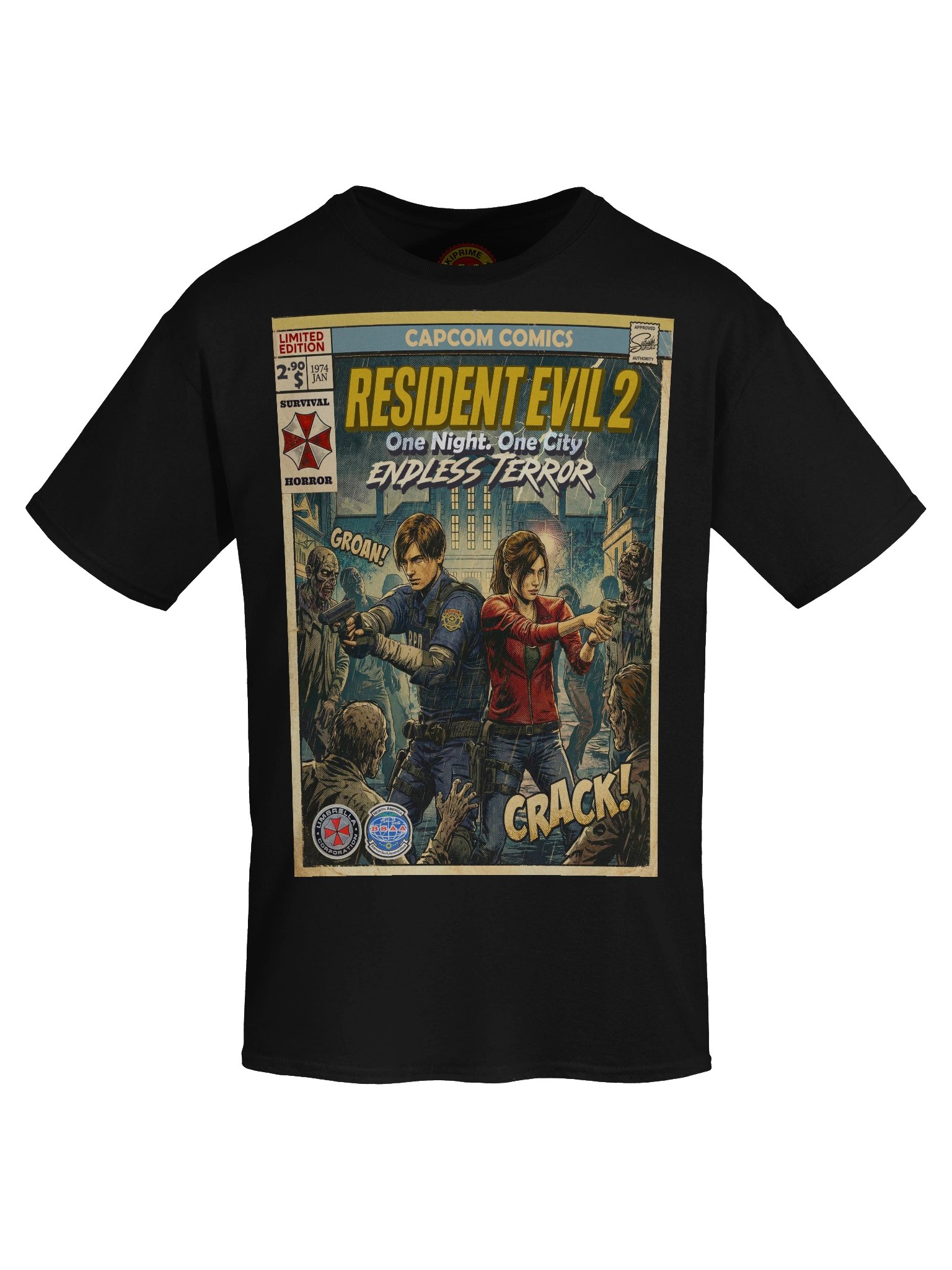 Resident Evil 2 Comic Art T-Shirt product image (5)