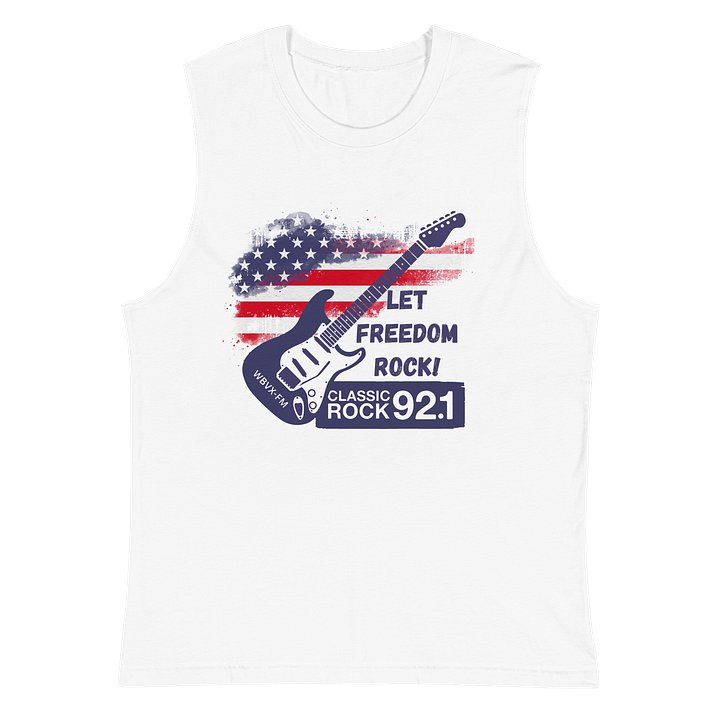 Let Freedom Rock Guitar Muscle Tank Top product image (2)