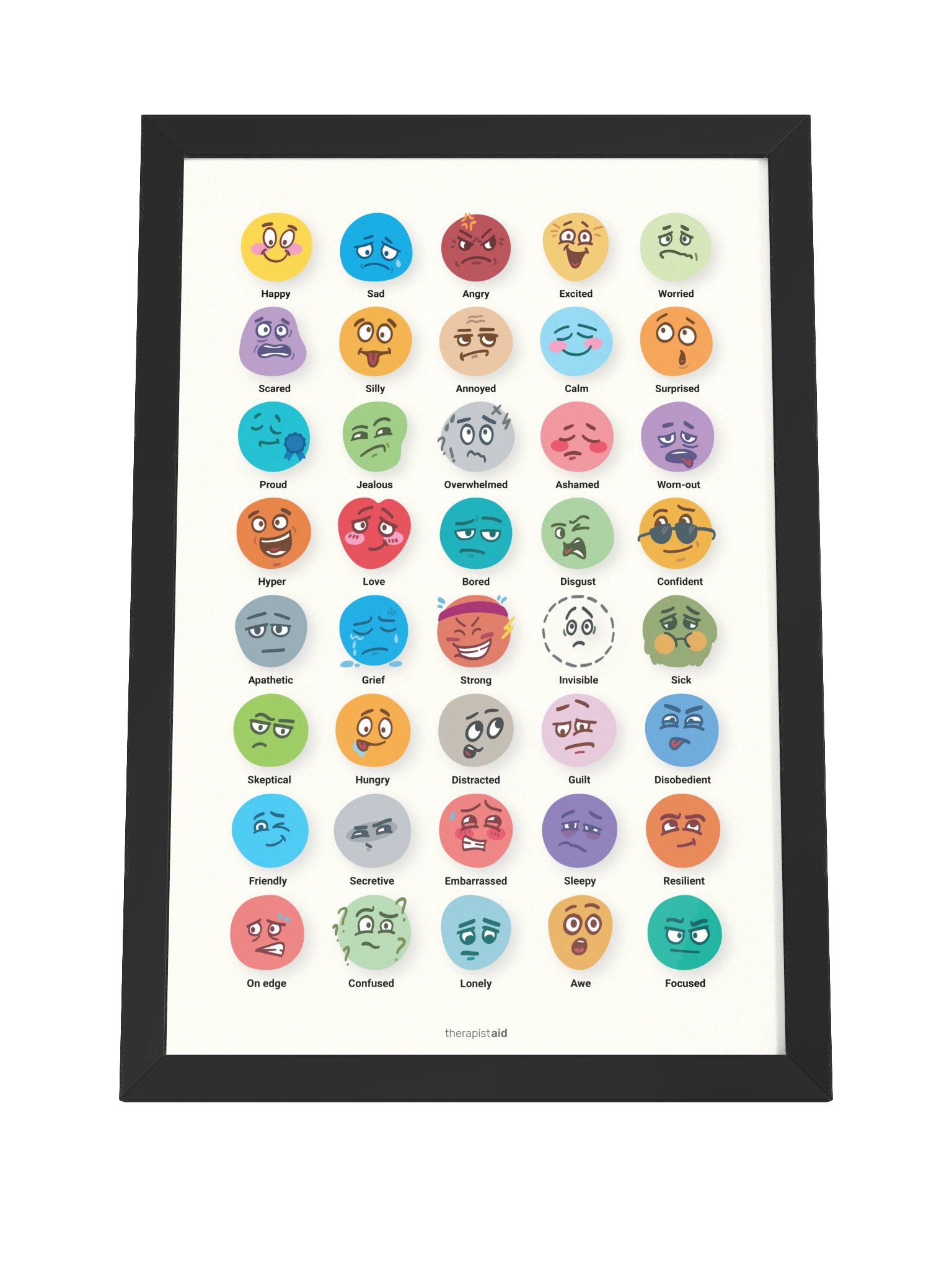 Feelings Faces framed artwork product image (4)