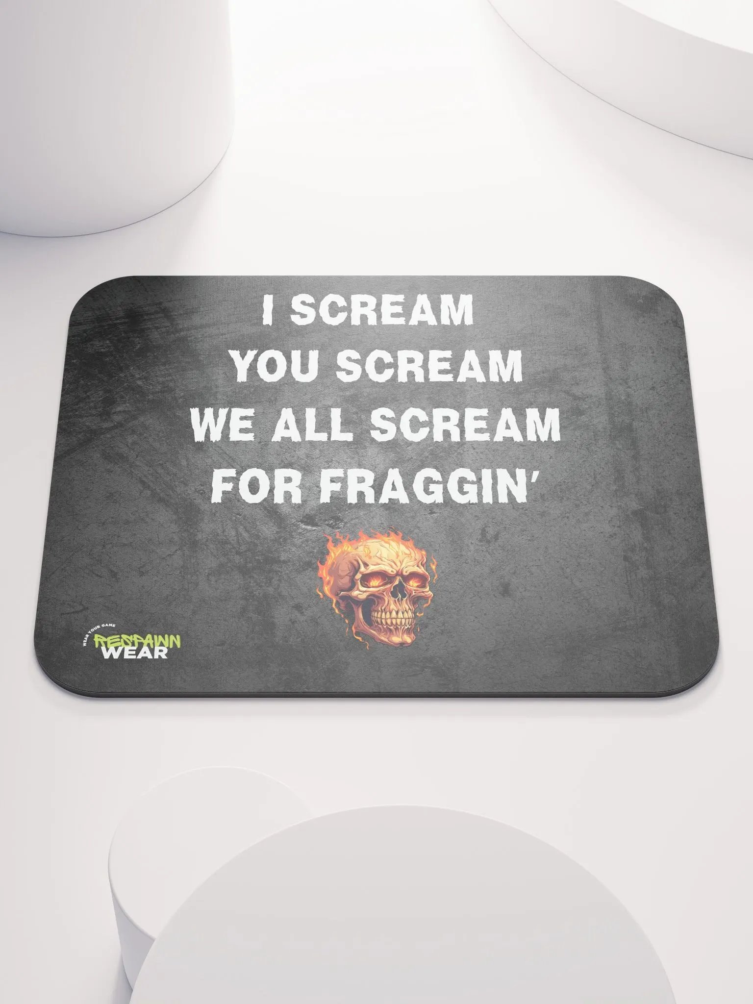 Flaming Skull Classic Mouse Pad product image (1)