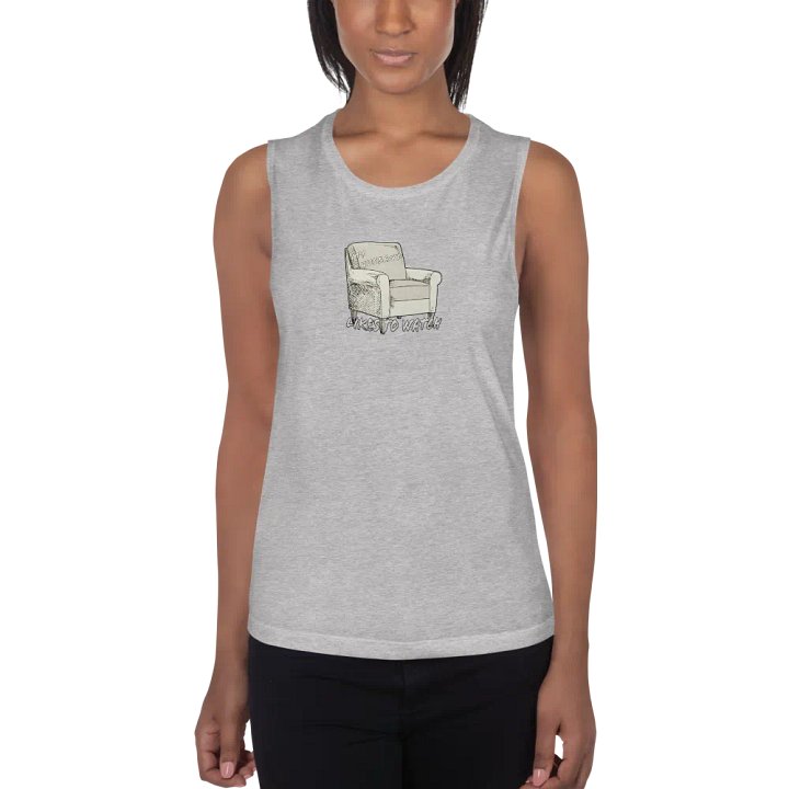 My husband likes to watch flowy tank top product image (9)