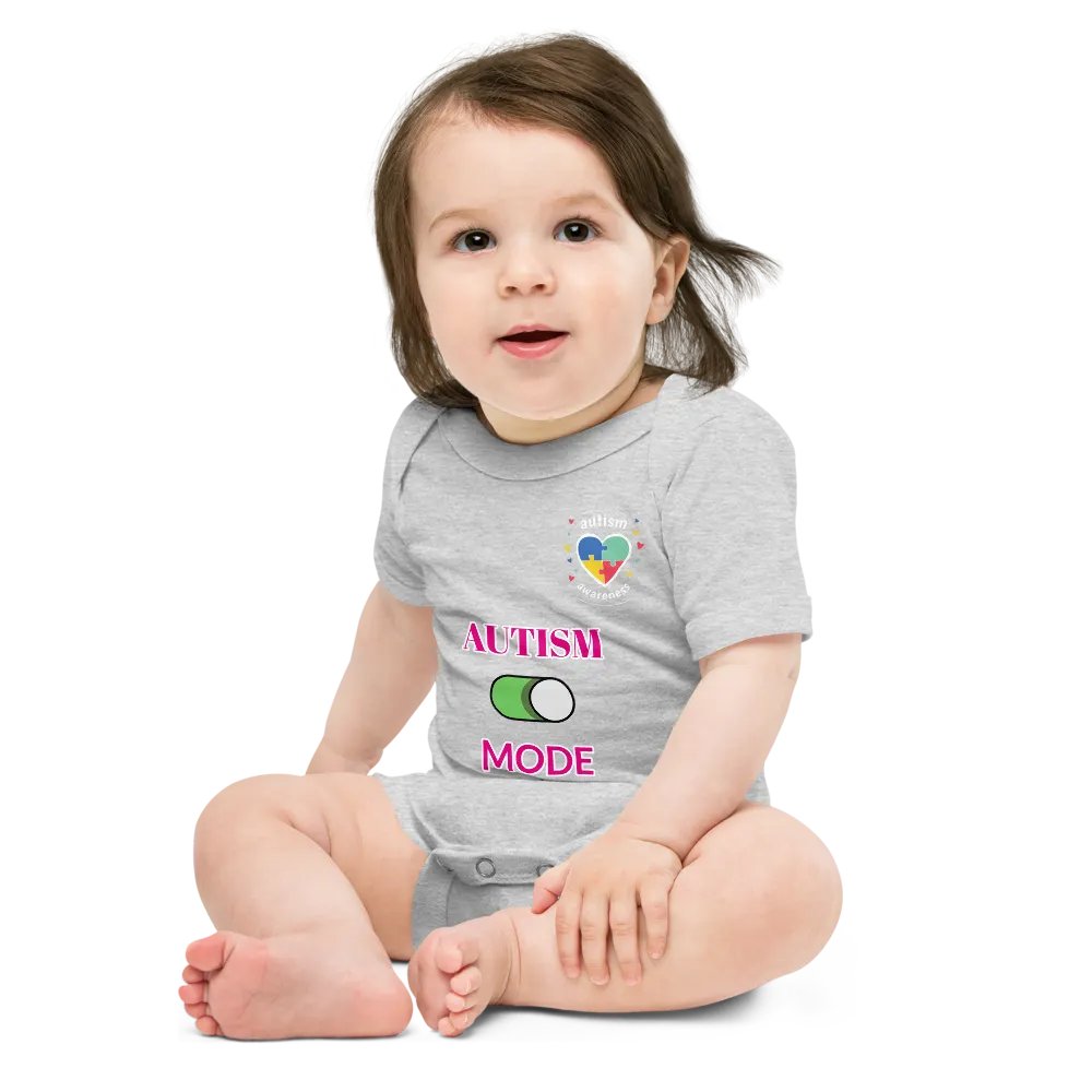 Autism Mode Puzzle Heart Baby Onesie product image (4)