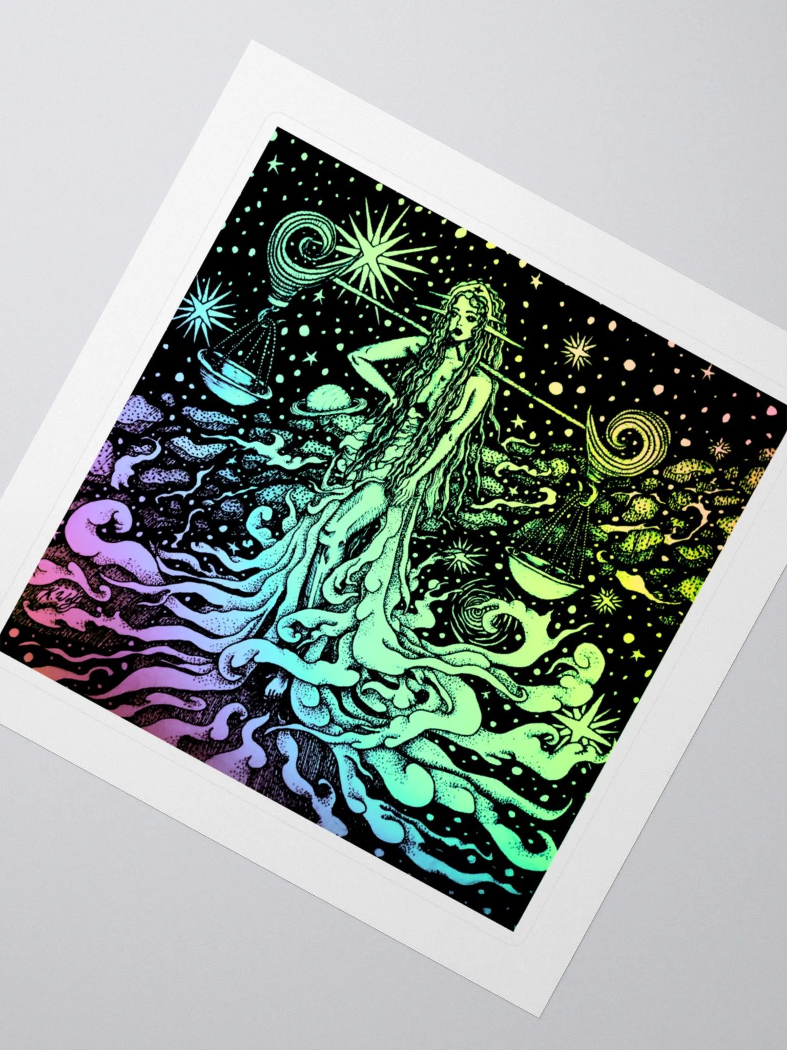 Limited Edition Libra Zodiac Kiss Cut Stickers product image (2)