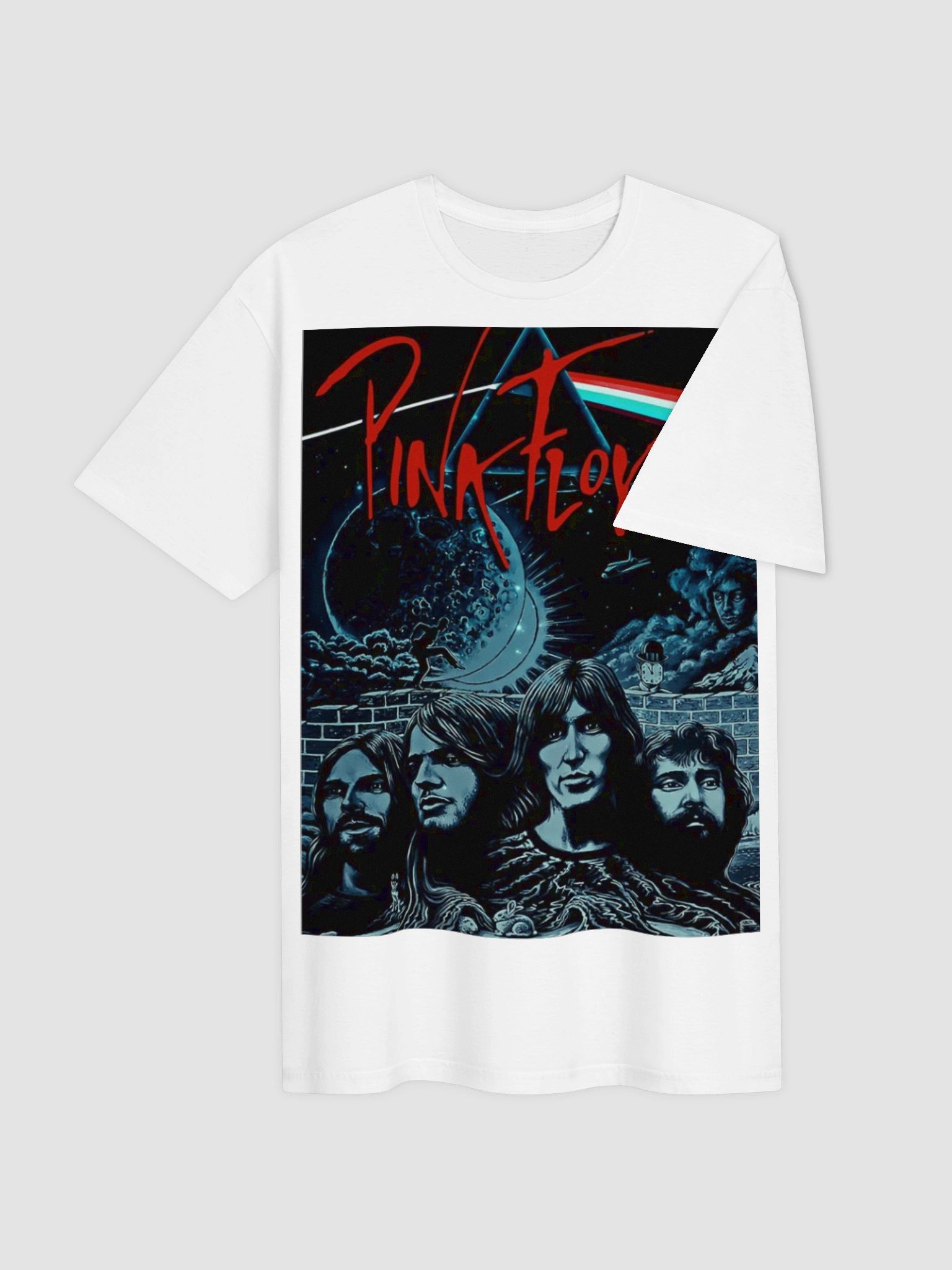 Pink Floyd Dark Side of the Moon Graphic Tee | Dark Art Classic Lineup | Collector Band Shirt product image (3)