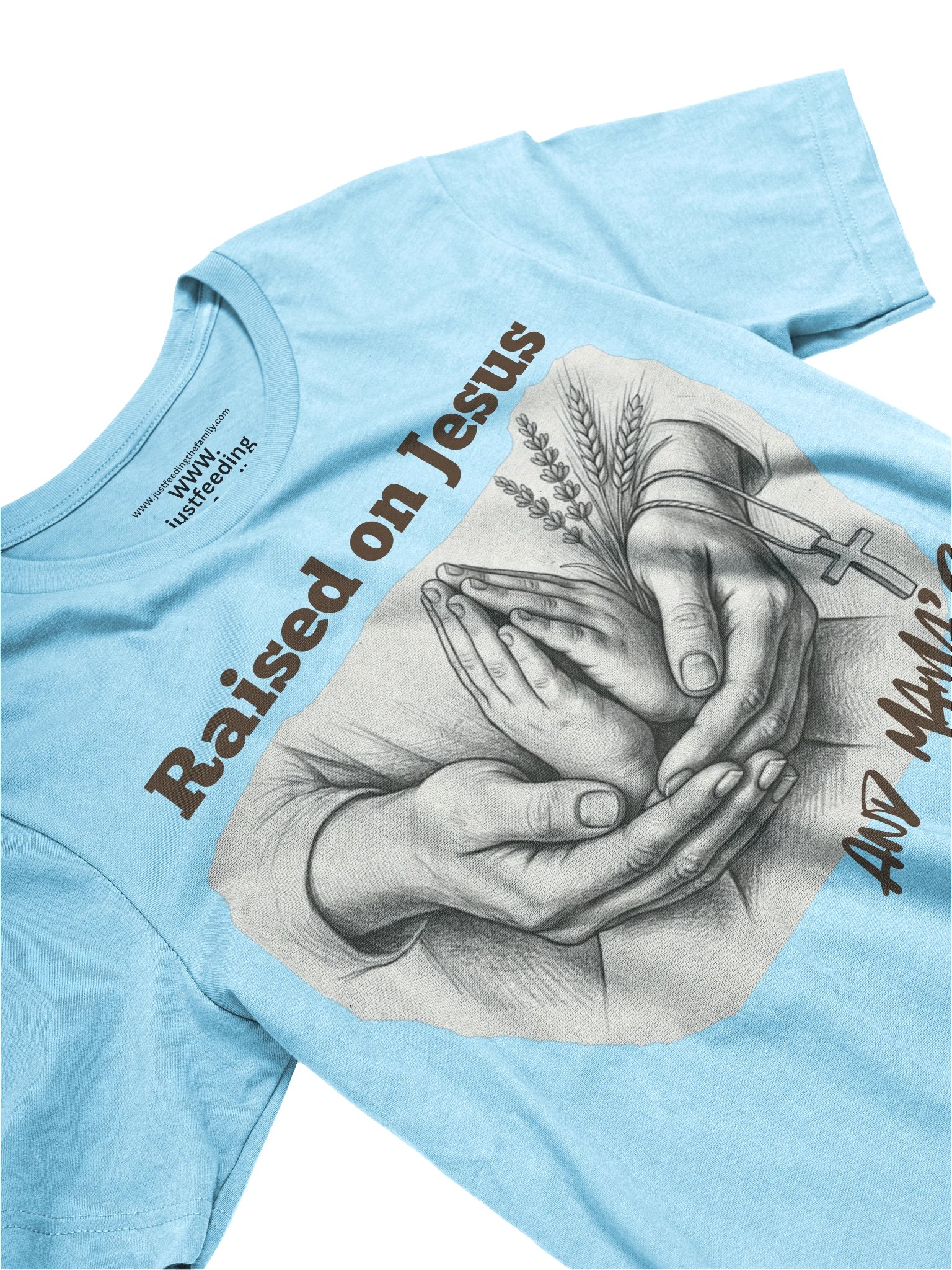 "Raised on Jesus and Mama’s Prayers" Christian Mother’s Day T-Shirt product image (27)