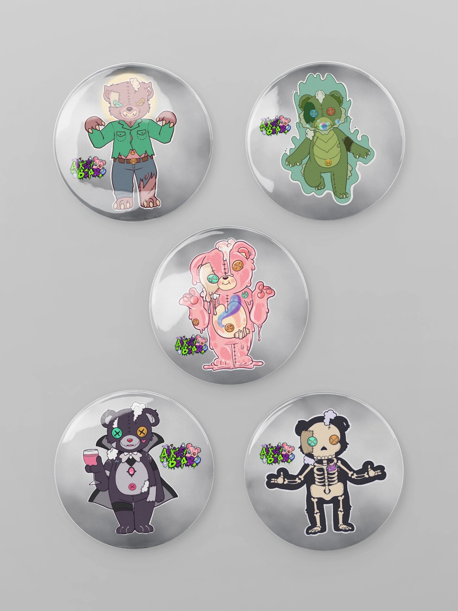 Anxiety Bear Spooky pins 3 product image (1)