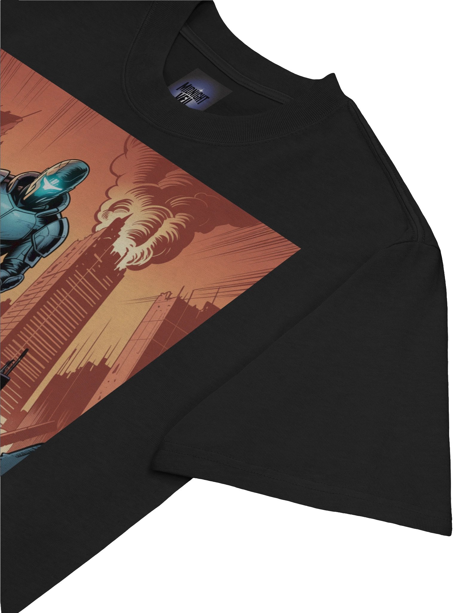 Inferno Ascendant: Apocalypse Inspired Oversized Faded T-Shirt product image (7)
