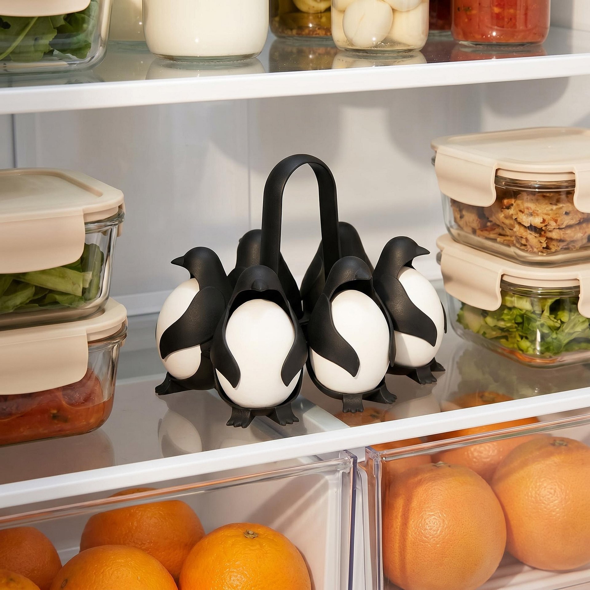 3-in-1 Penguin Egg Cooker & Fridge Organizer product image (5)