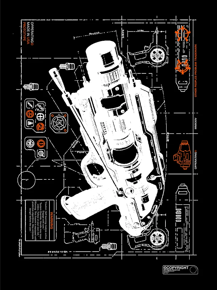 PROTOTYPE: OTHER PEOPLE'S PROBLEM BLUEPRINT HOODIE product image (2)