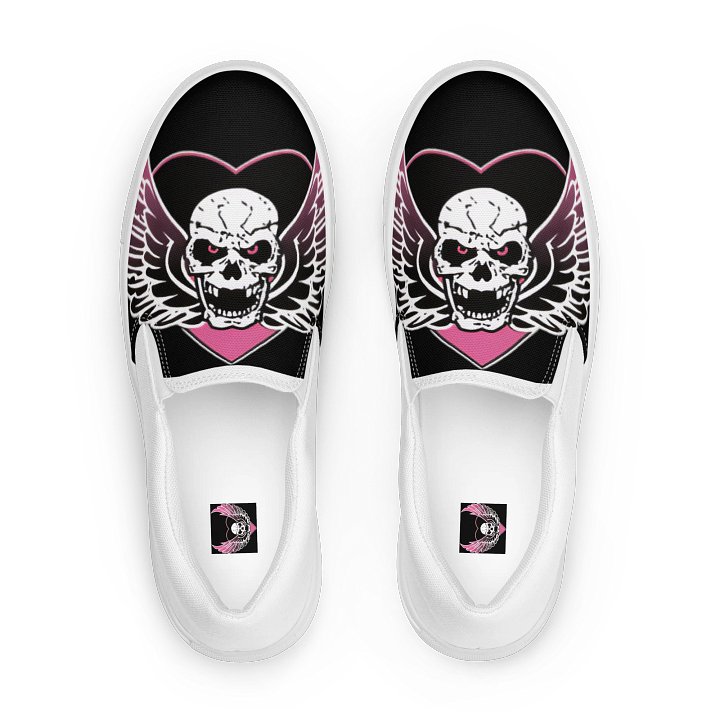 Winged Skull of Love Women's Slip-Ons product image (1)