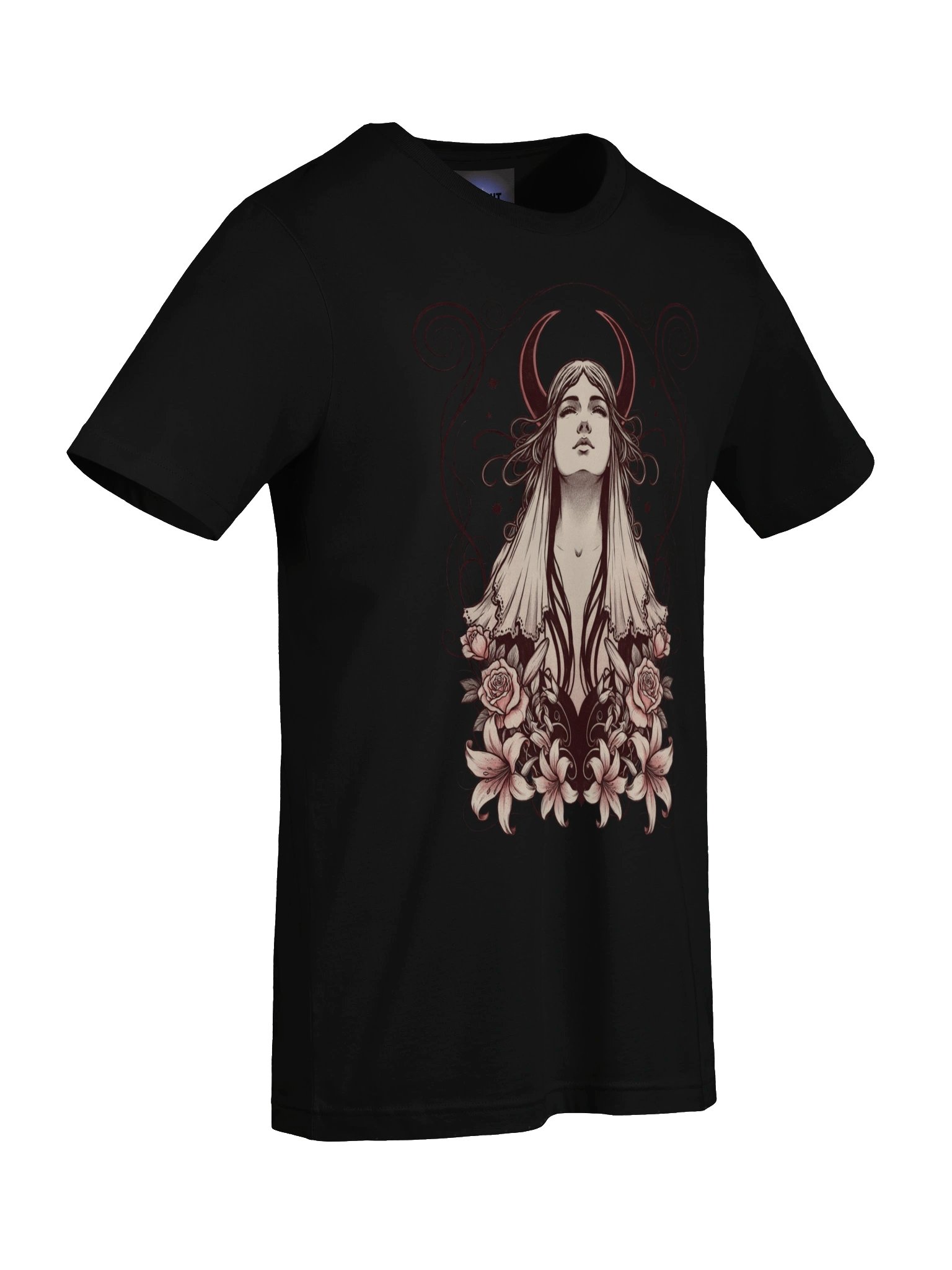 Midnight Veil Crescent Goddess T-Shirt product image (71)