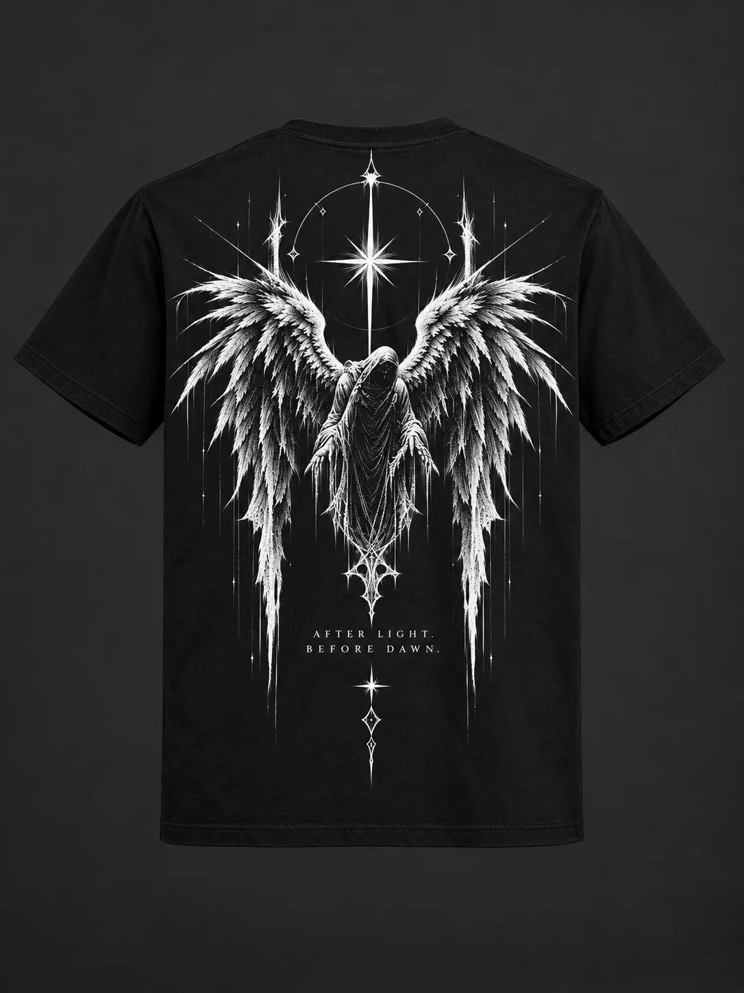BLAVK NOCTURNE Angel Graphic T-Shirt — Black product image (4)