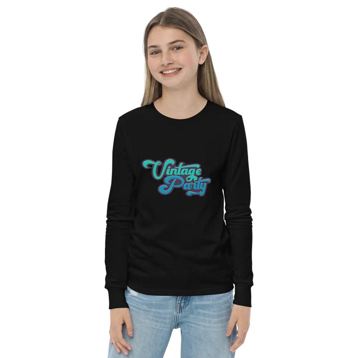 Vintage Party Vibes Youth Long Sleeve T-Shirt product image (2)
