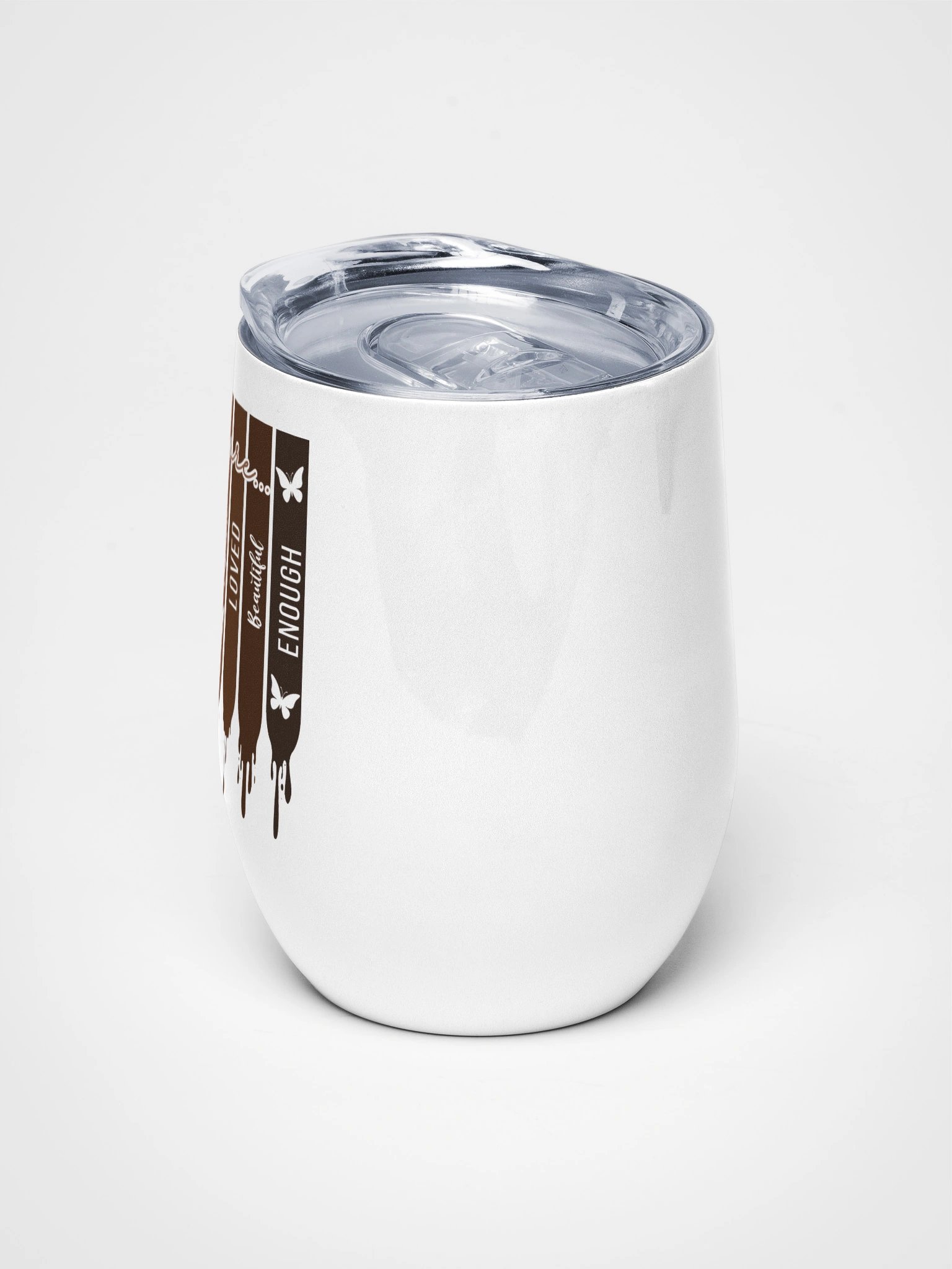 Melanin Stripes Inspirational Wine Tumbler for African American Black Women product image (6)