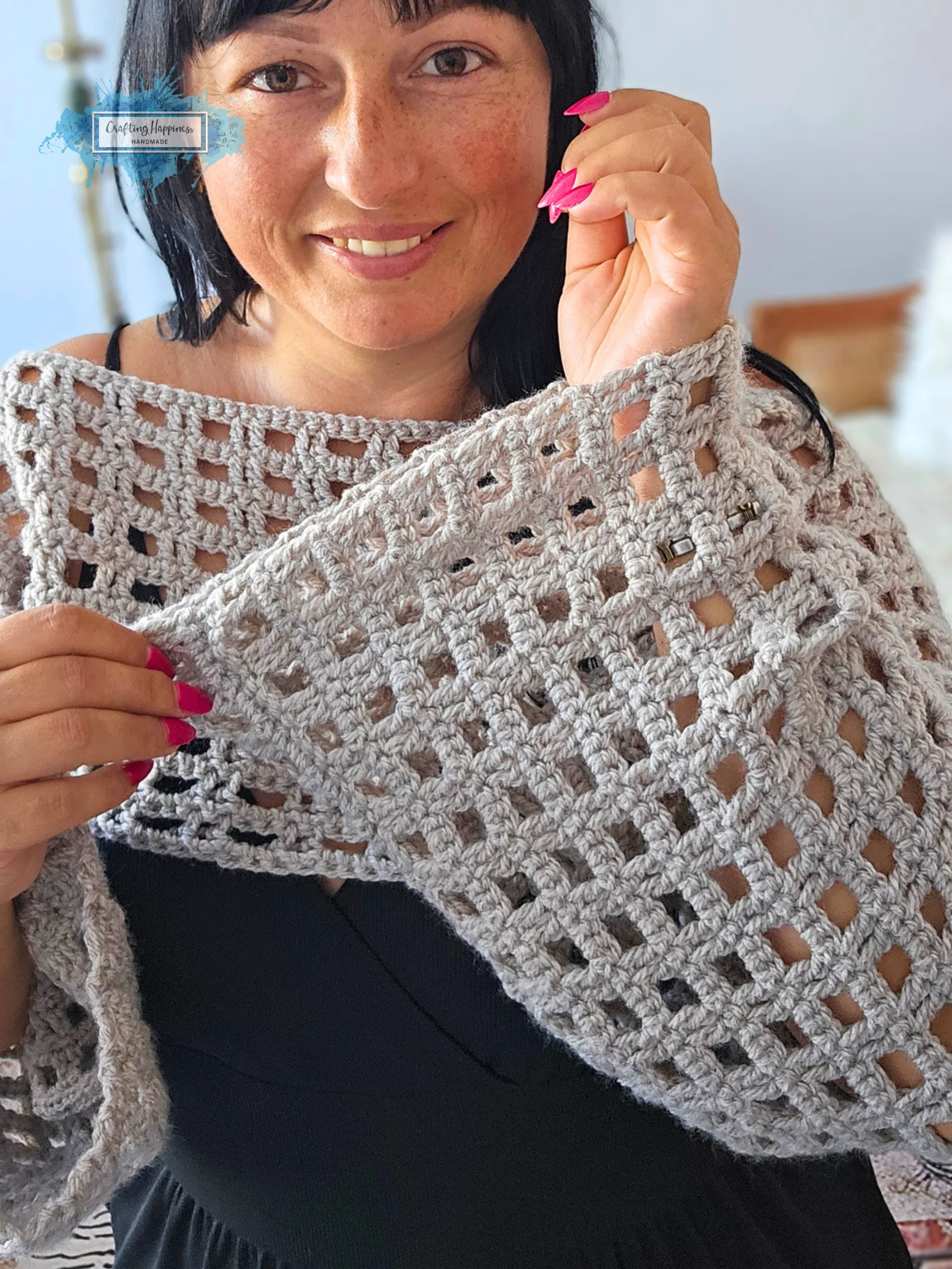 CROCHET PATTERN Basic Mesh Shrug | Summer Sweater Long Sleeve Pullover No-Sew Crop Top PDF product image (3)