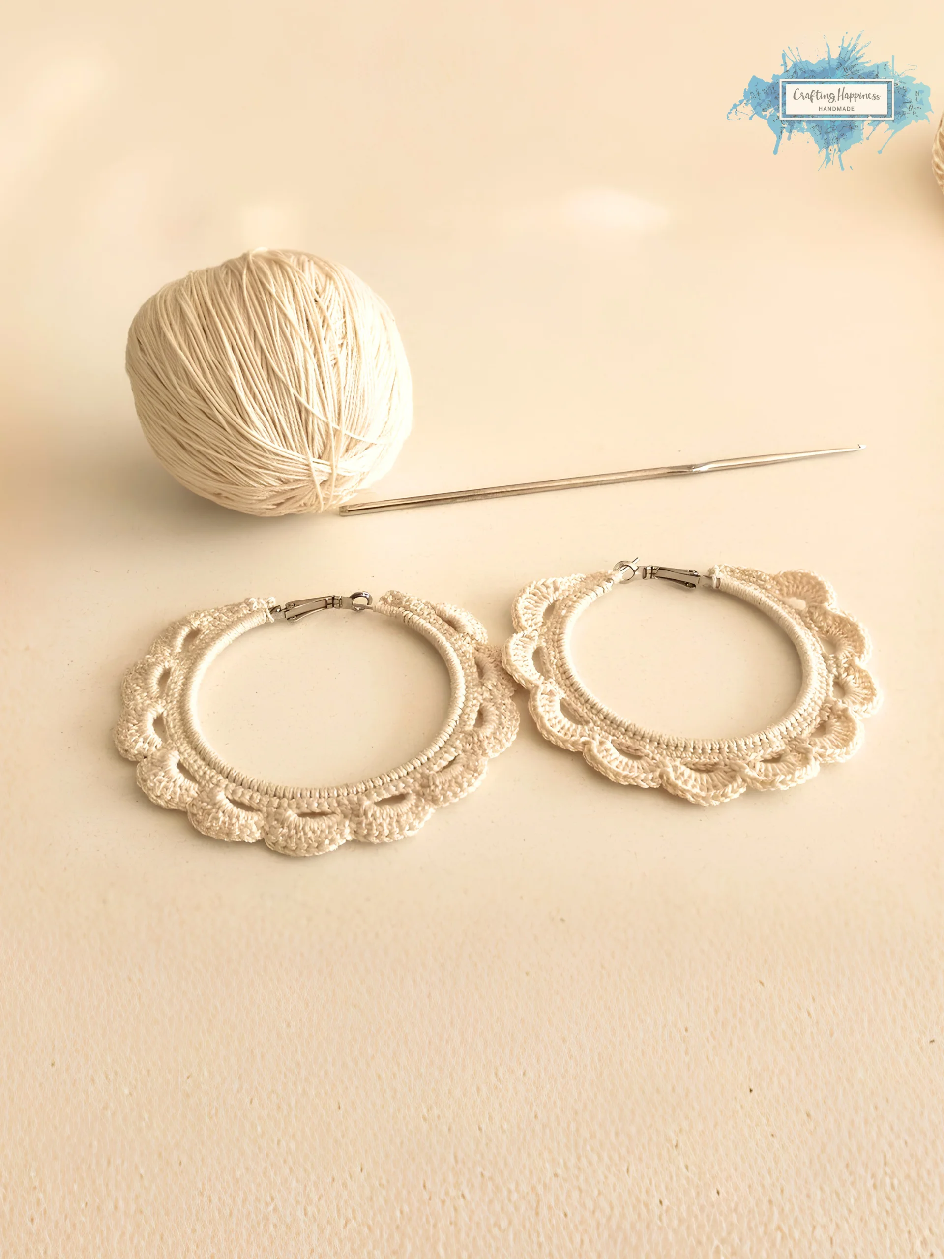 Quick & Easy Crochet Festival Hoop Earrings Pattern - Crochet Jewellery product image (2)