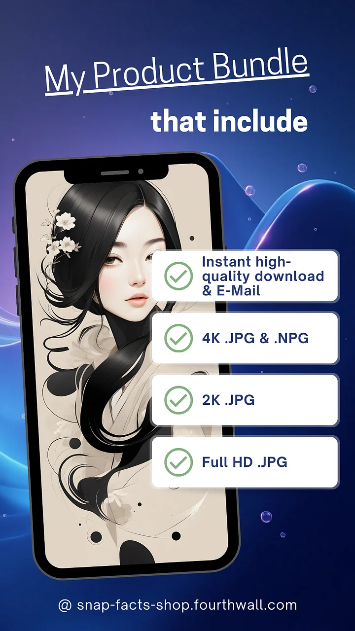 Timeless Elegance – Japanese Woman in Moonlight product image (2)