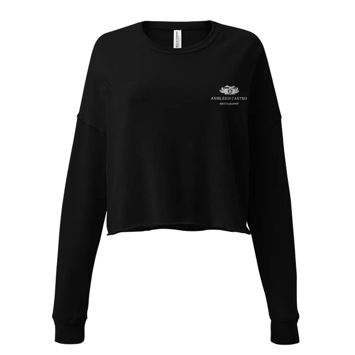Botanical Camera Logo Crop Top Sweatshirt (White Logo) product image (2)