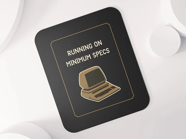 Running on Minimum Specs Mouse Pad | Chronic Fatigue & Disabled Gamer Desk Mat product image (2)
