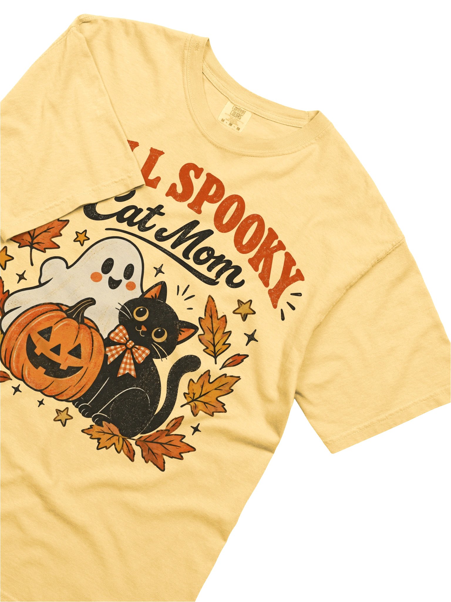 Fall Spooky Cat Mom Halloween Tee product image (3)