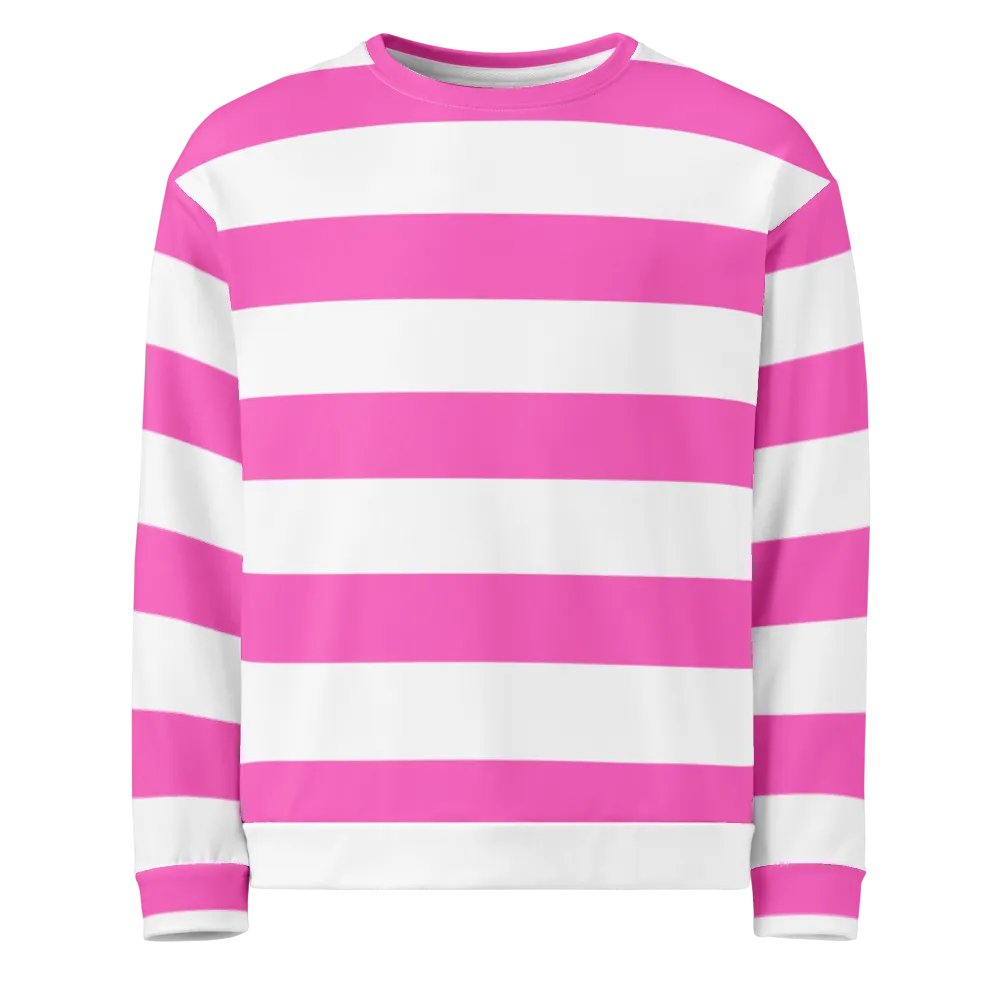 Pink and White Striped Sweatshirt product image (1)