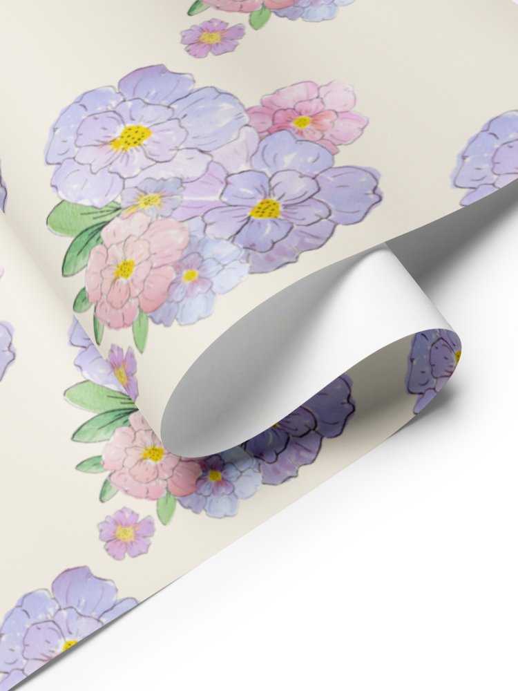 Gingham Blossoms Wrapping Paper Set of 3 Sheets product image (5)