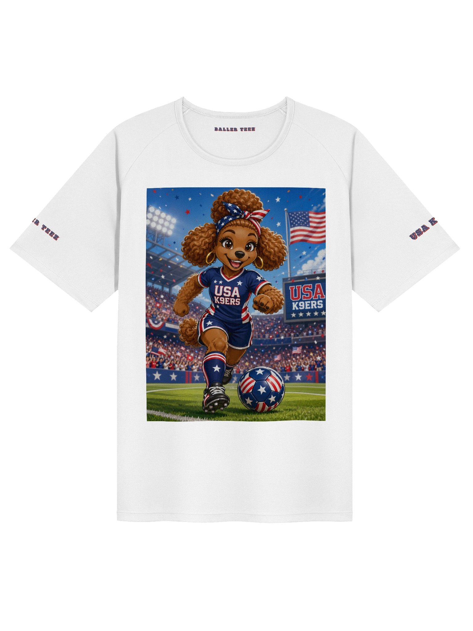 USA K9ERS Soccer Brown Poodle Unisex Sports Jersey product image (1)